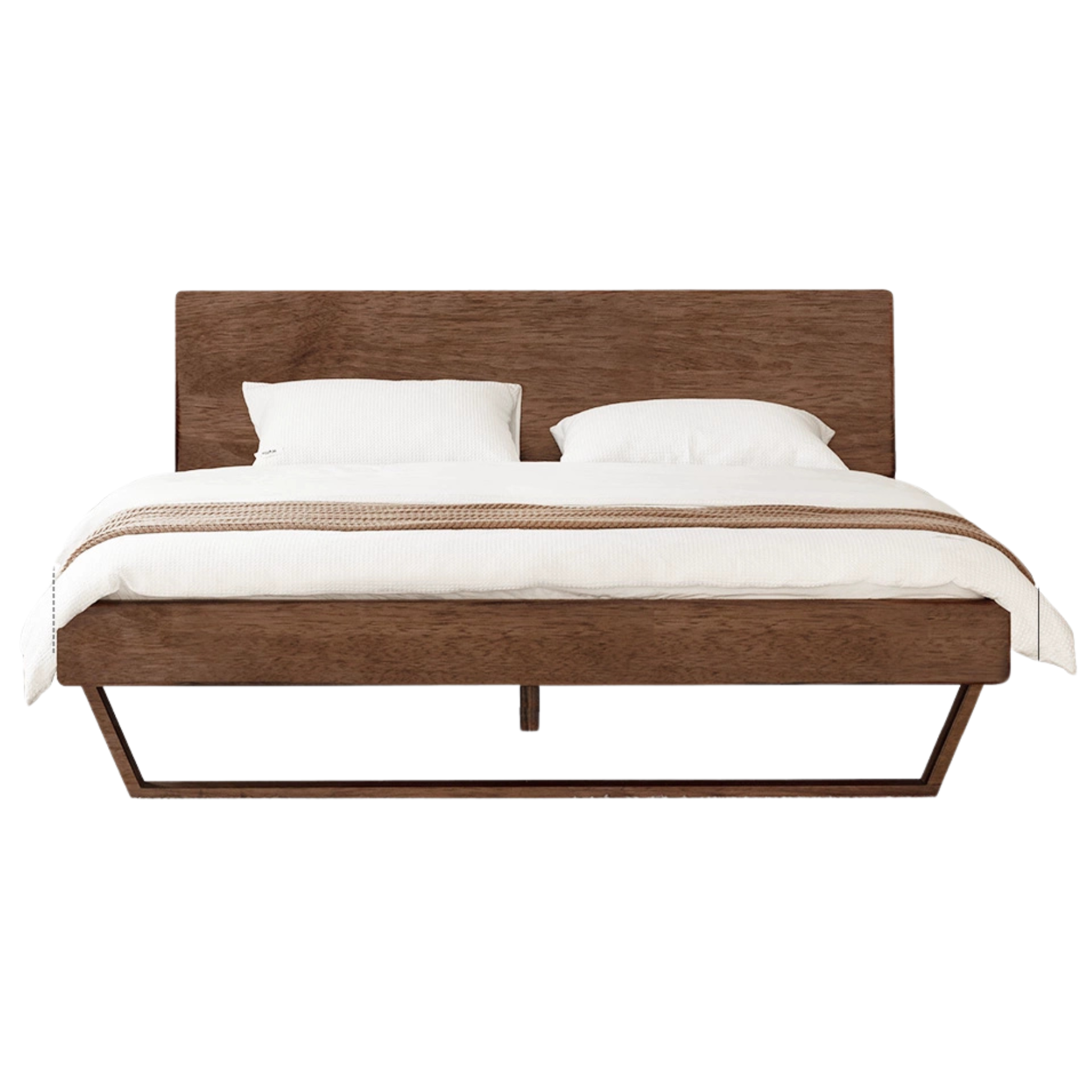Black Walnut, golden sandalwood solid wood suspended Bed