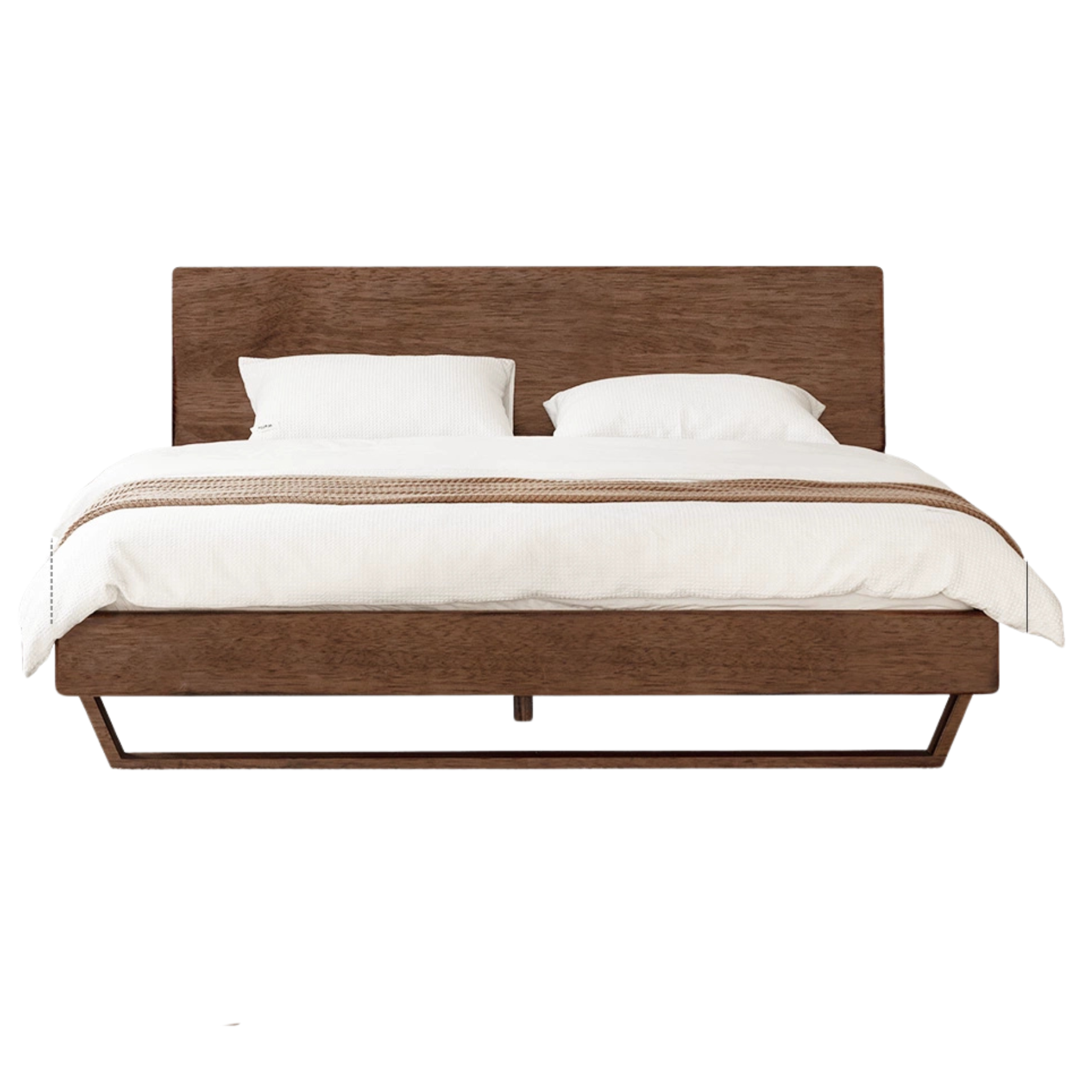 Black Walnut, golden sandalwood solid wood suspended Bed