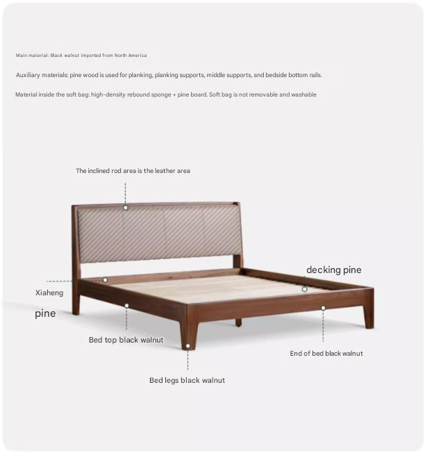 Black Walnut Solid Wood Top Layer Cowhide