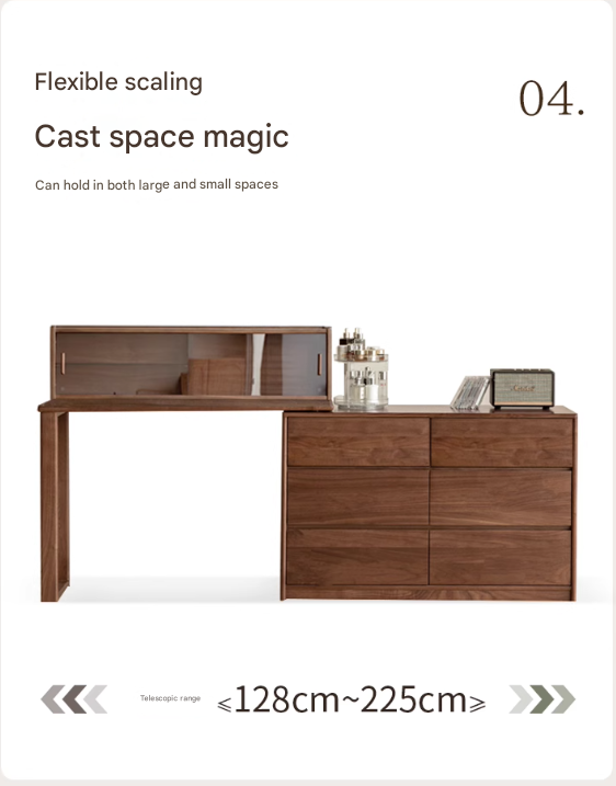 Black Walnut Solid Wood Leather Bed Bedroom Black Walnut Furniture Combination set