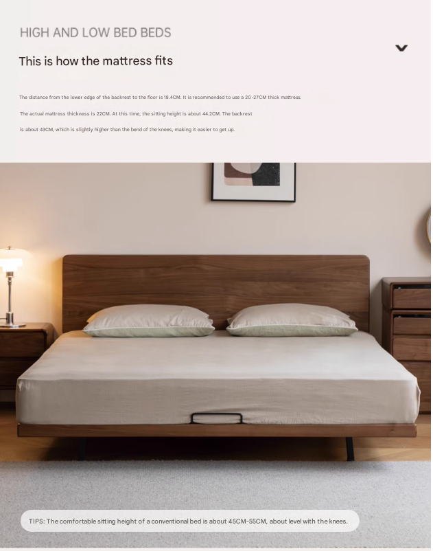 Black walnut, Oak solid wood suspended bed