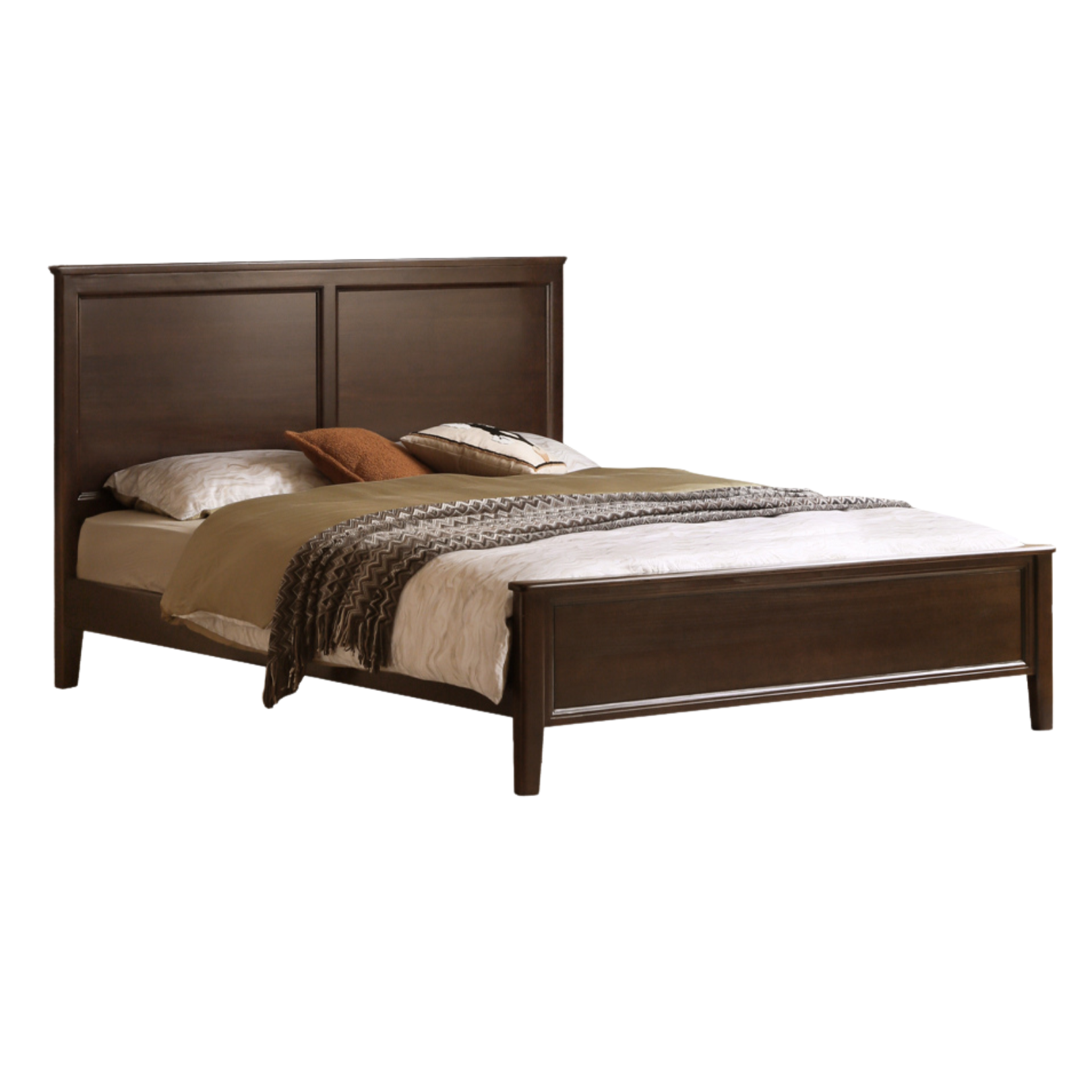 Black walnut solid wood American retro bed