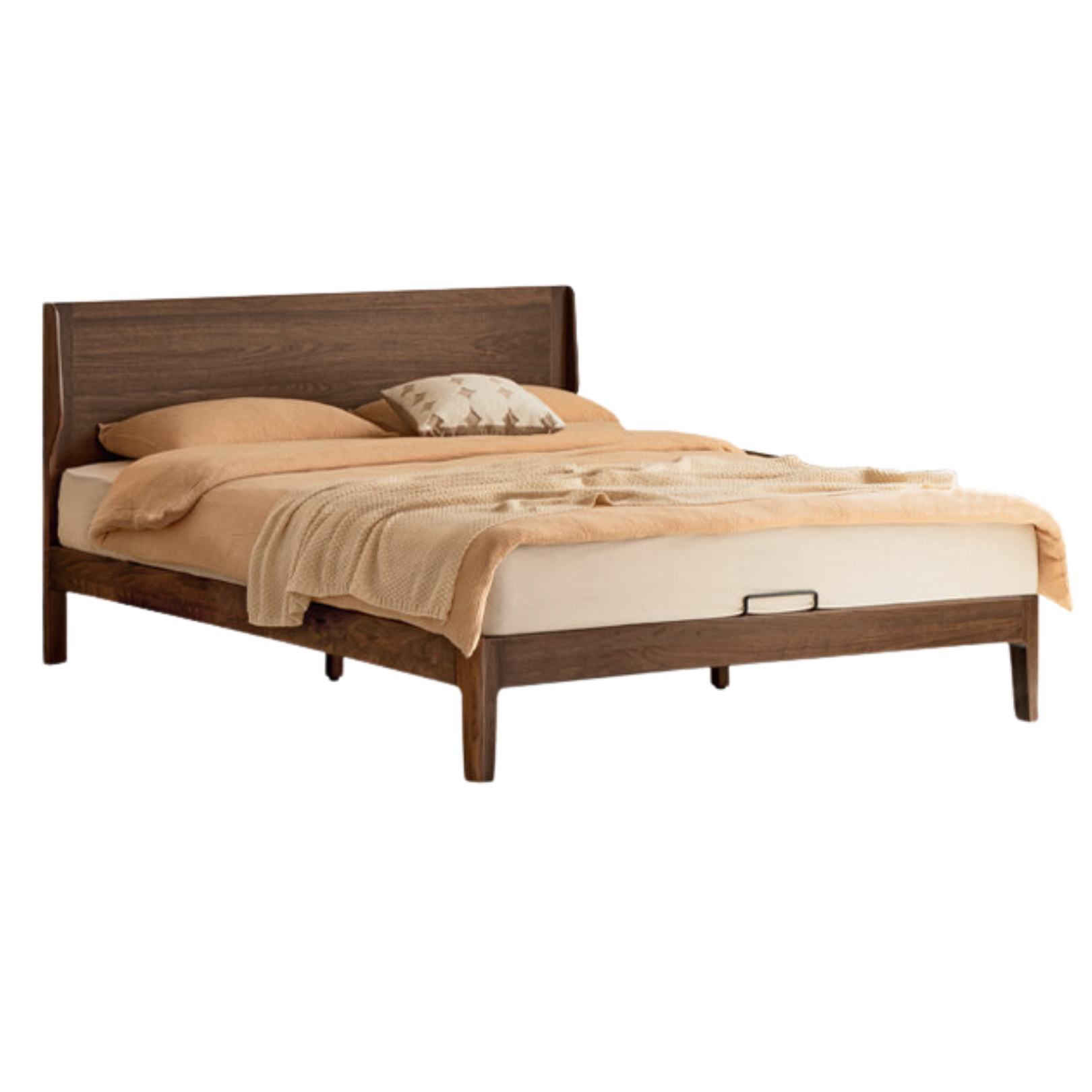 North American Black Walnut Solid Wood Large Bed