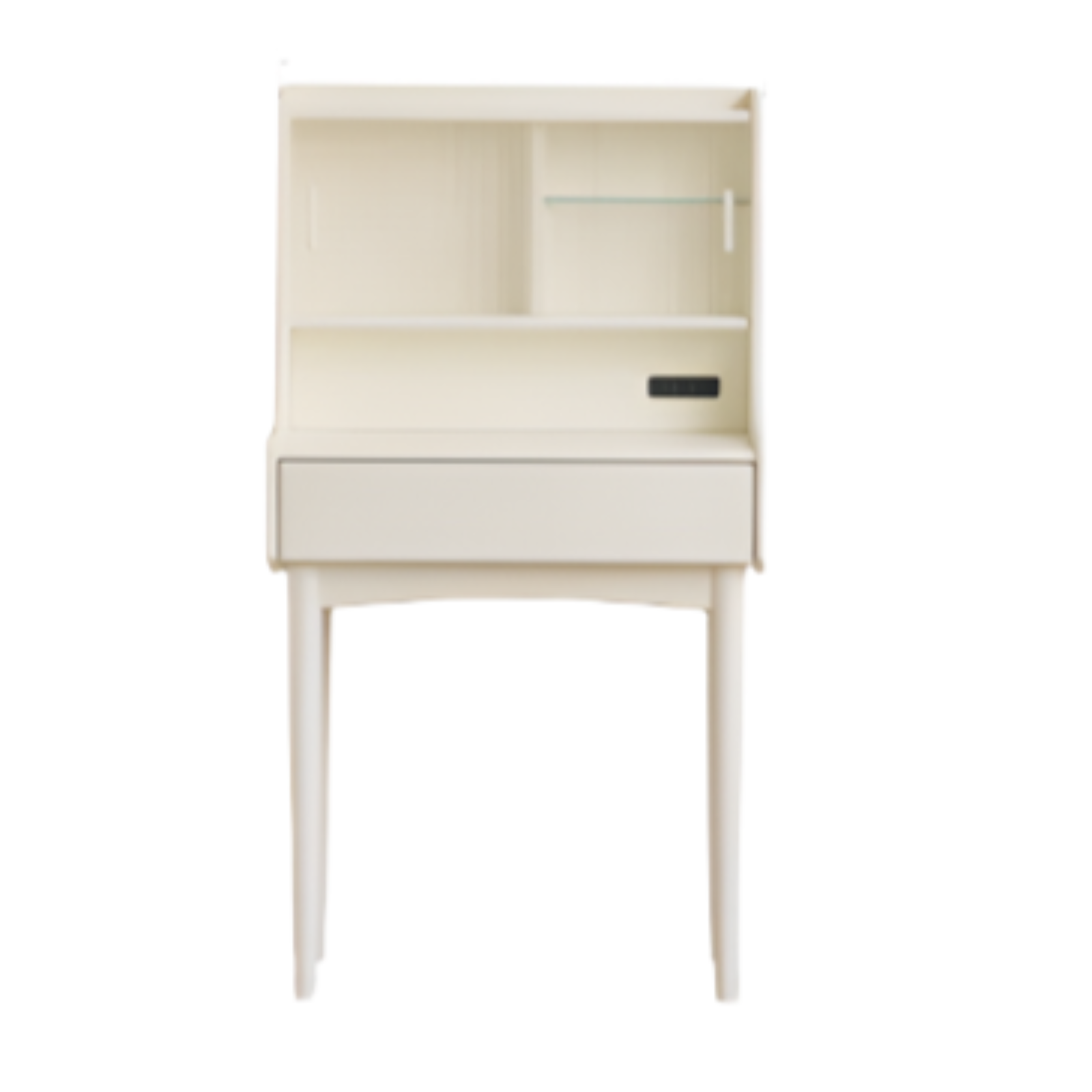 Solid Rubberwood Retro Multifunctional Vanity Table Storage Rack Integrated.