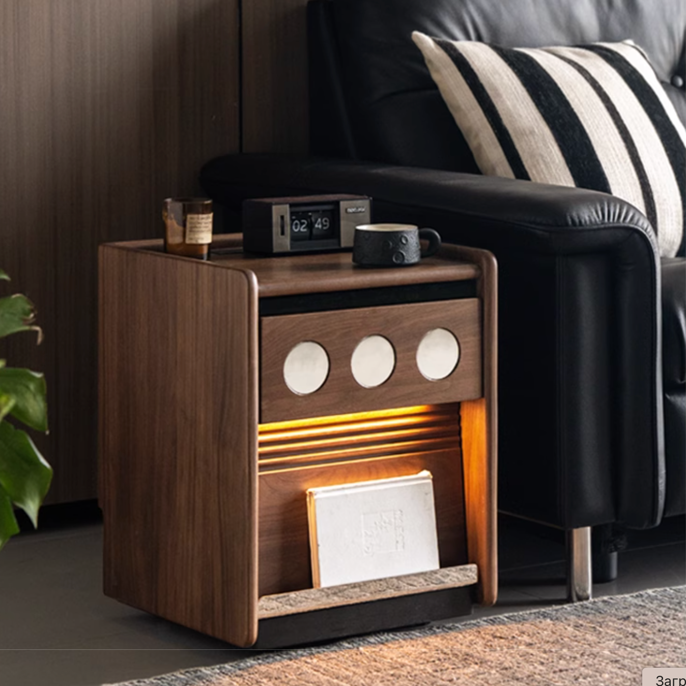 Black Walnut, Cherry, Ash, Sandalwood, Tulipwood Solid Wood Nightstand