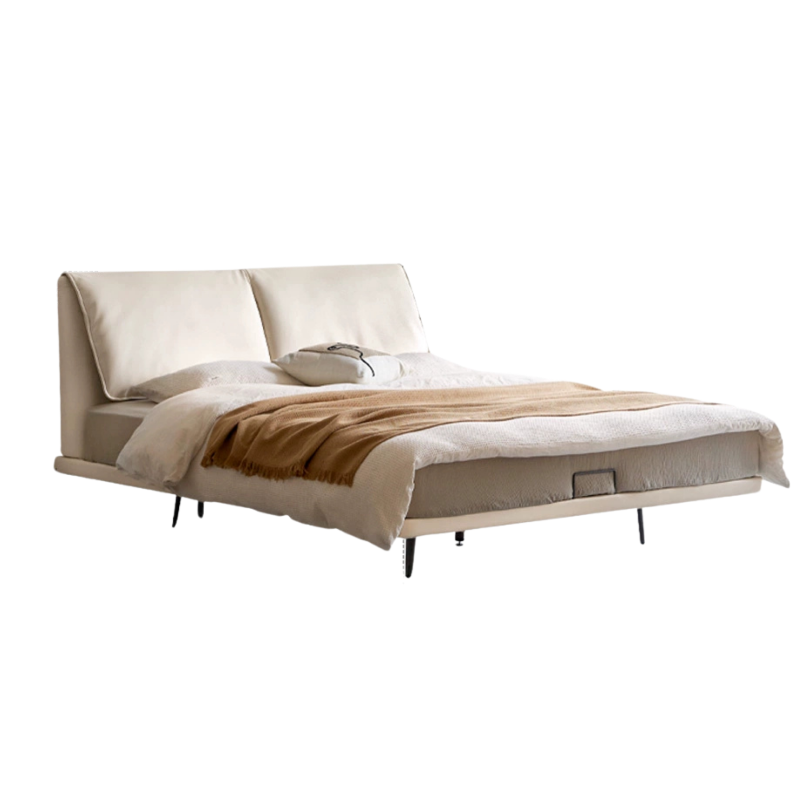 Suspension Technology Fabric Bed,Leather Bed with Light