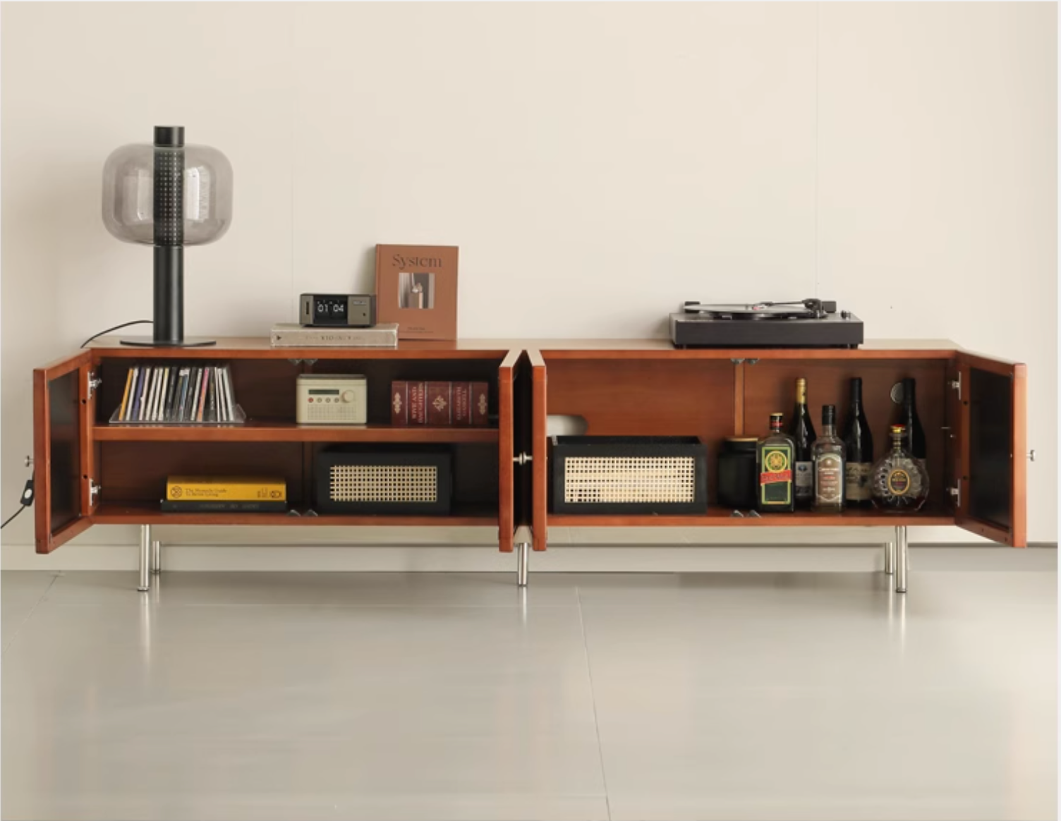 Poplar Solid Wood Bauhaus TV Stand.