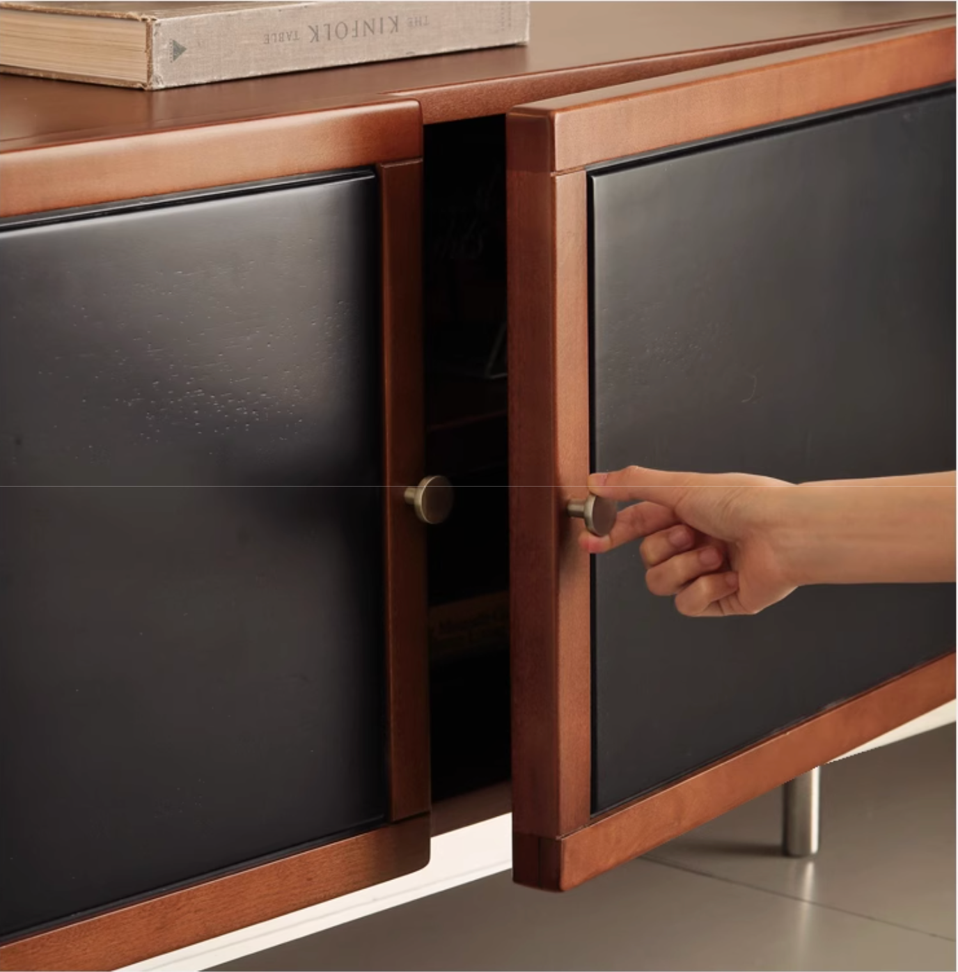 Poplar Solid Wood Bauhaus TV Stand.