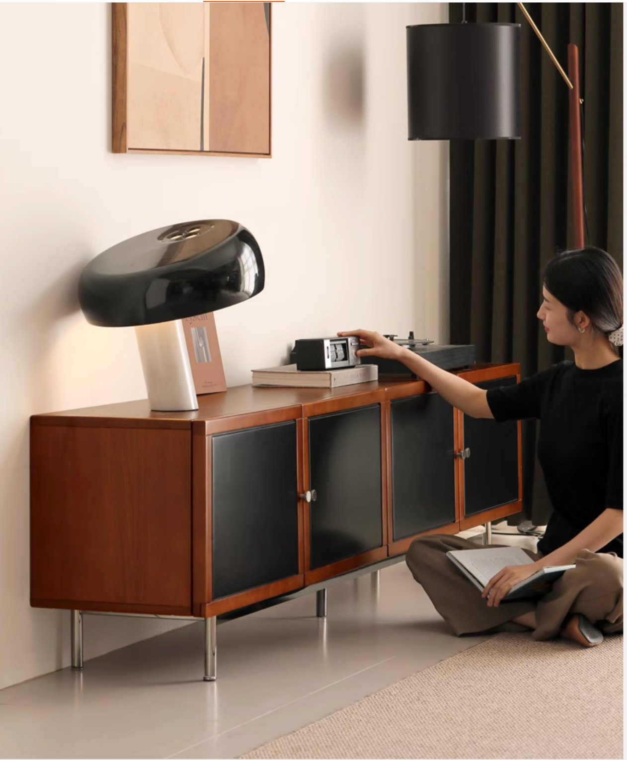 Poplar Solid Wood Bauhaus TV Stand.