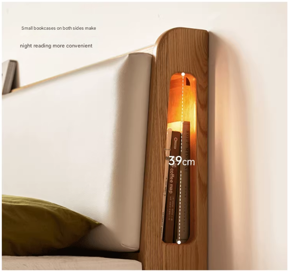 Oak Solid Wood Box Bed Storage Technology Cloth