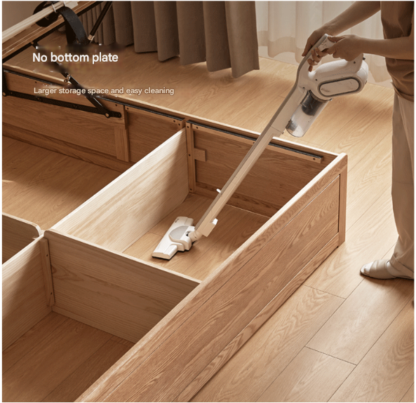 Oak Solid Wood Box Bed Storage Technology Cloth