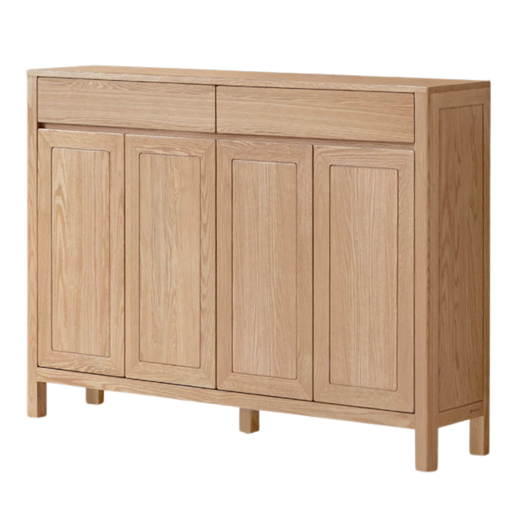 Ash Solid Wood Modern Large Shoe Cabinet