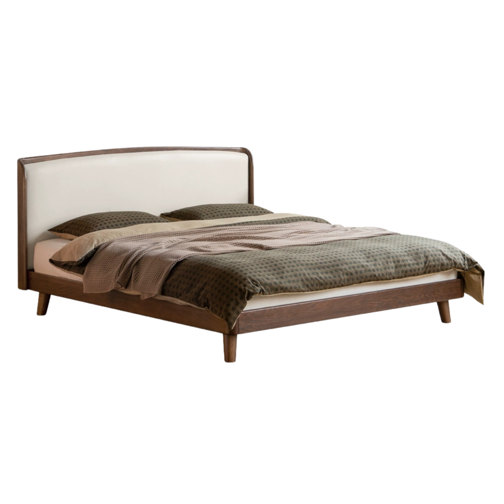 Sandalwood , Black Walnut, Oak Solid Wood First Layer Yellow Cowhide Leather,Technical Cloth