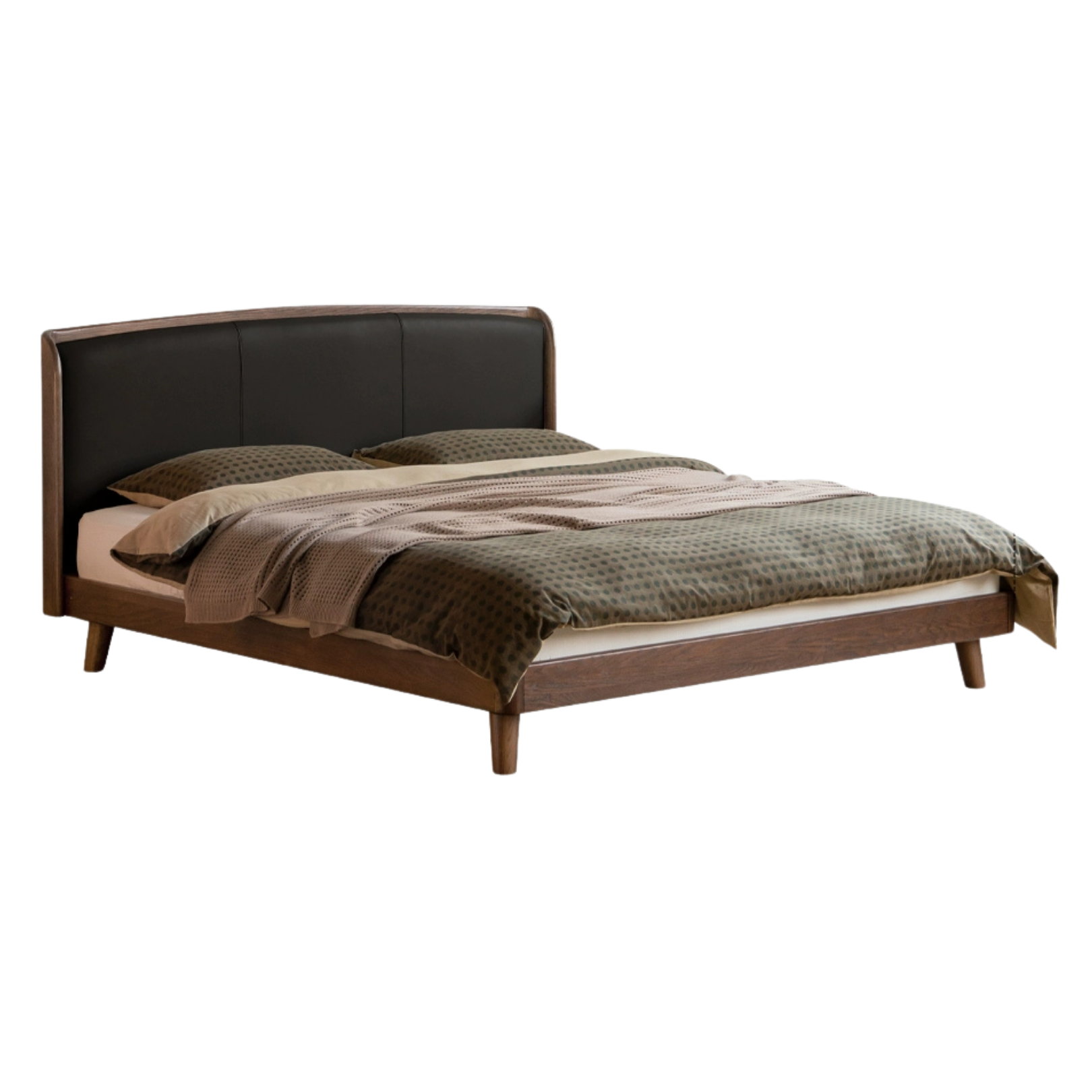 Sandalwood , Black Walnut, Oak Solid Wood First Layer Yellow Cowhide Leather,Technical Cloth