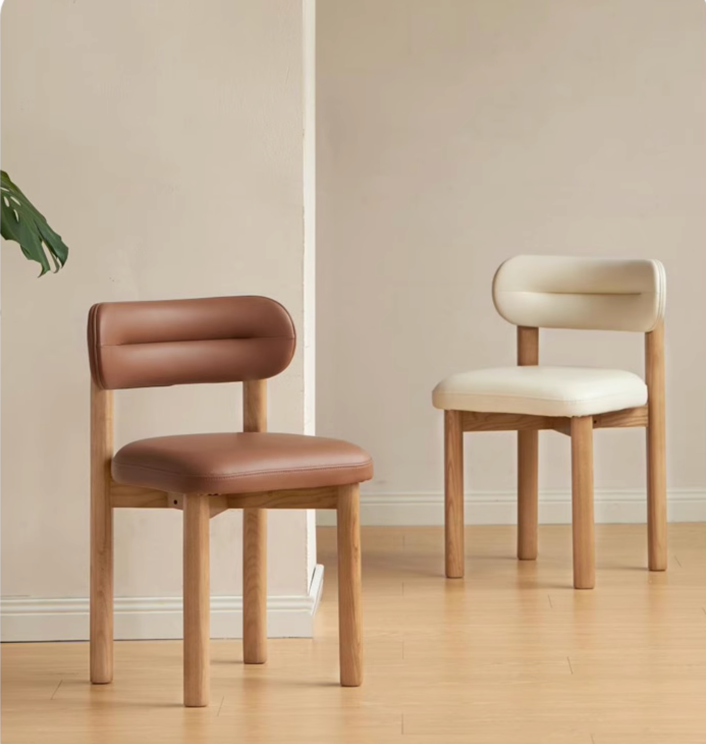 Ash, Red Oak Solid Wood Modern Style Makeup Chair