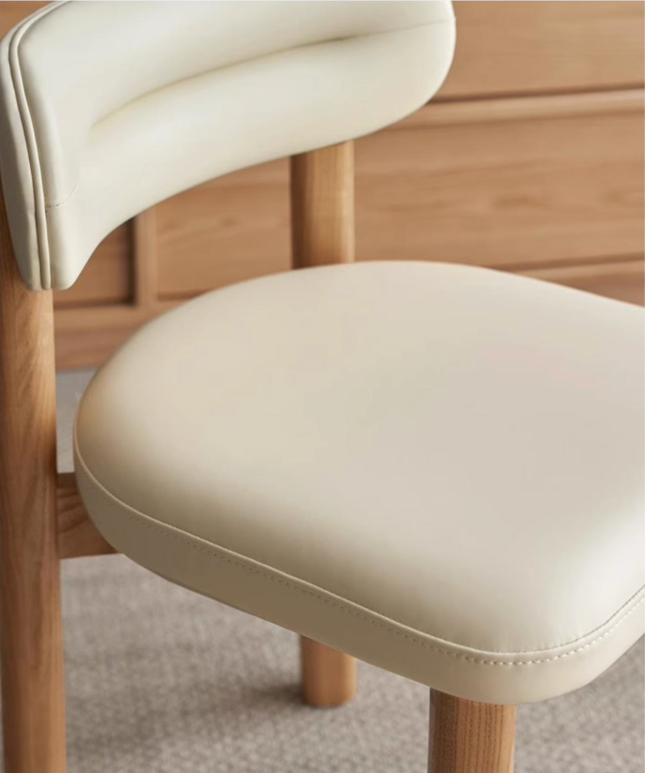 Ash, Red Oak Solid Wood Modern Style Makeup Chair