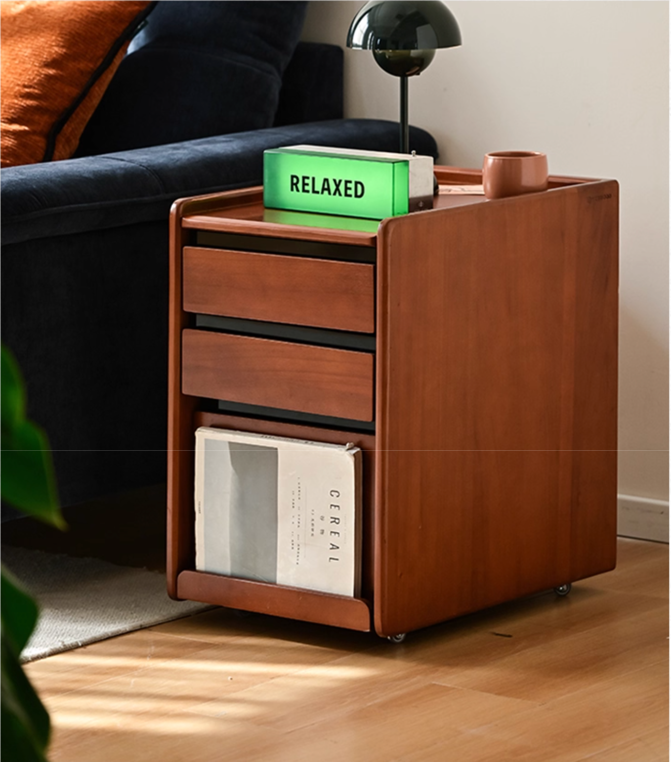 Oak, Poplar Solid Wood Simple Style Nightstand