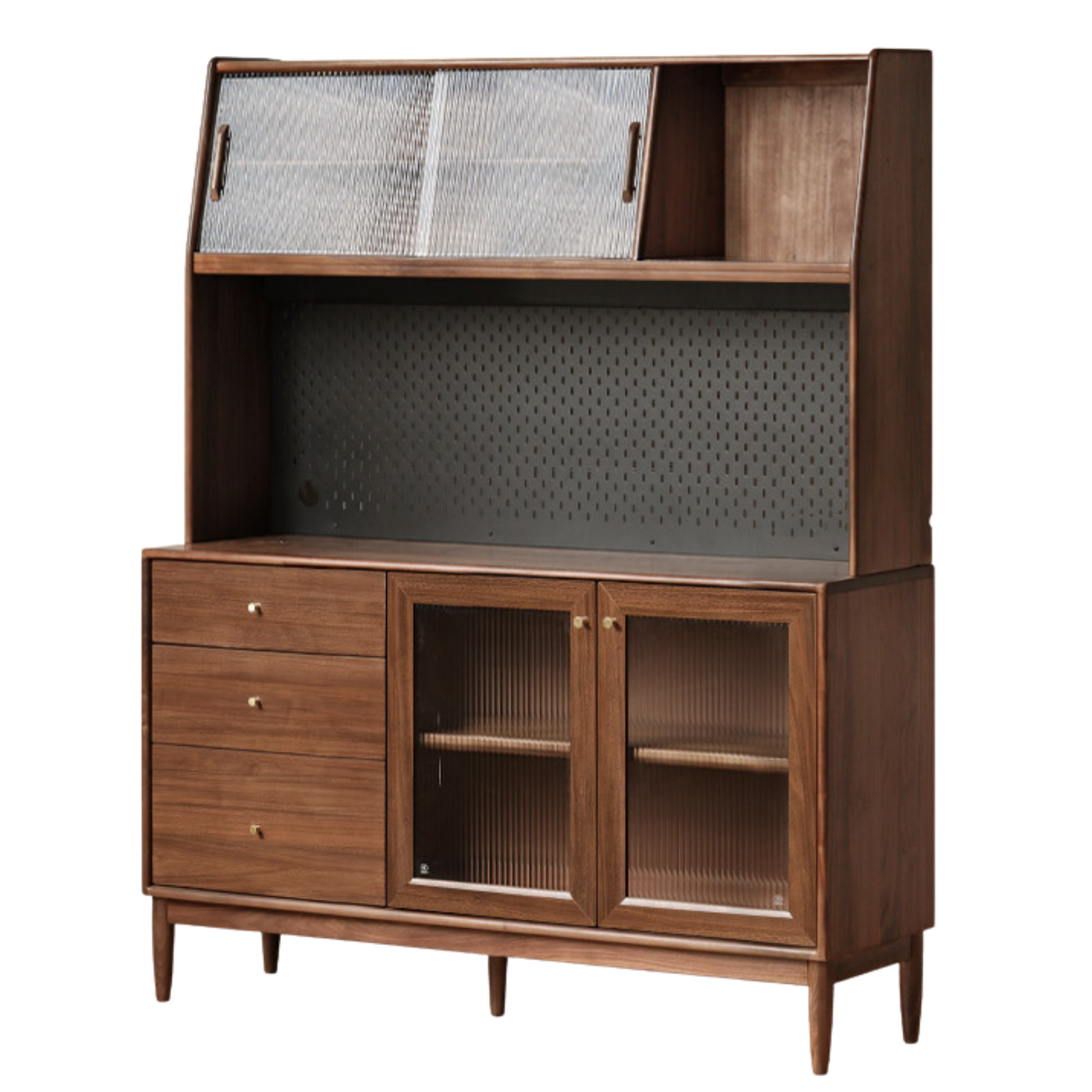 Black Walnut , South American Walnut Solid Wood Sideboard, Buffet Cabinet