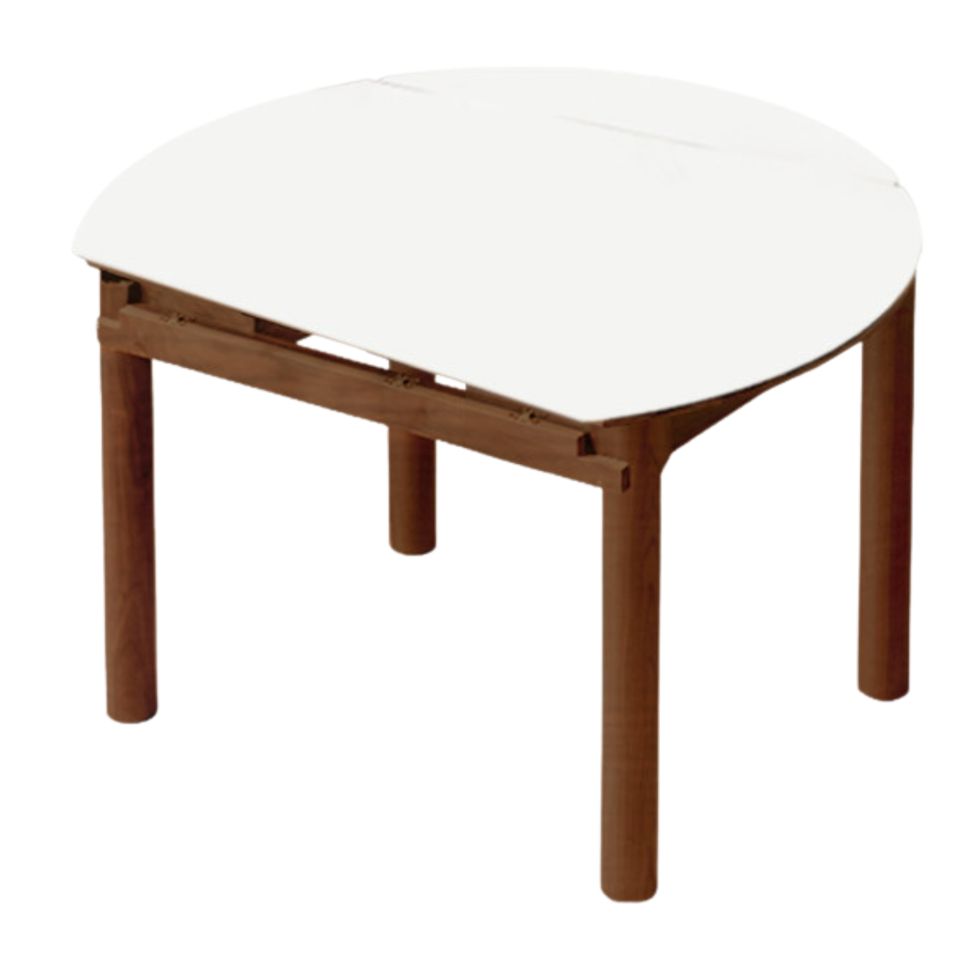 Oak, Black Walnut, Ash Solid Wood Rock Plate Folding Dining Table