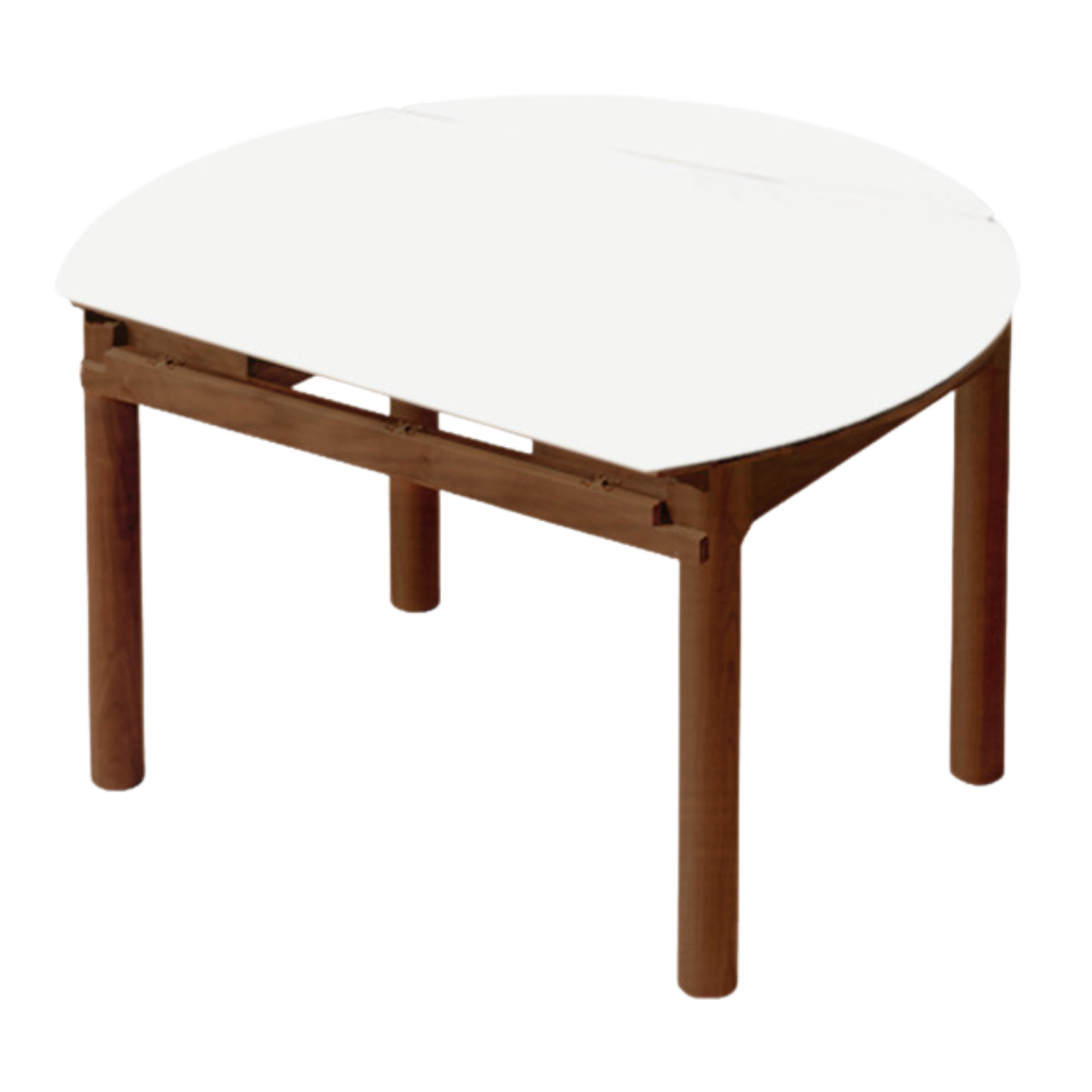 Oak, Black Walnut, Ash Solid Wood Rock Plate Folding Dining Table