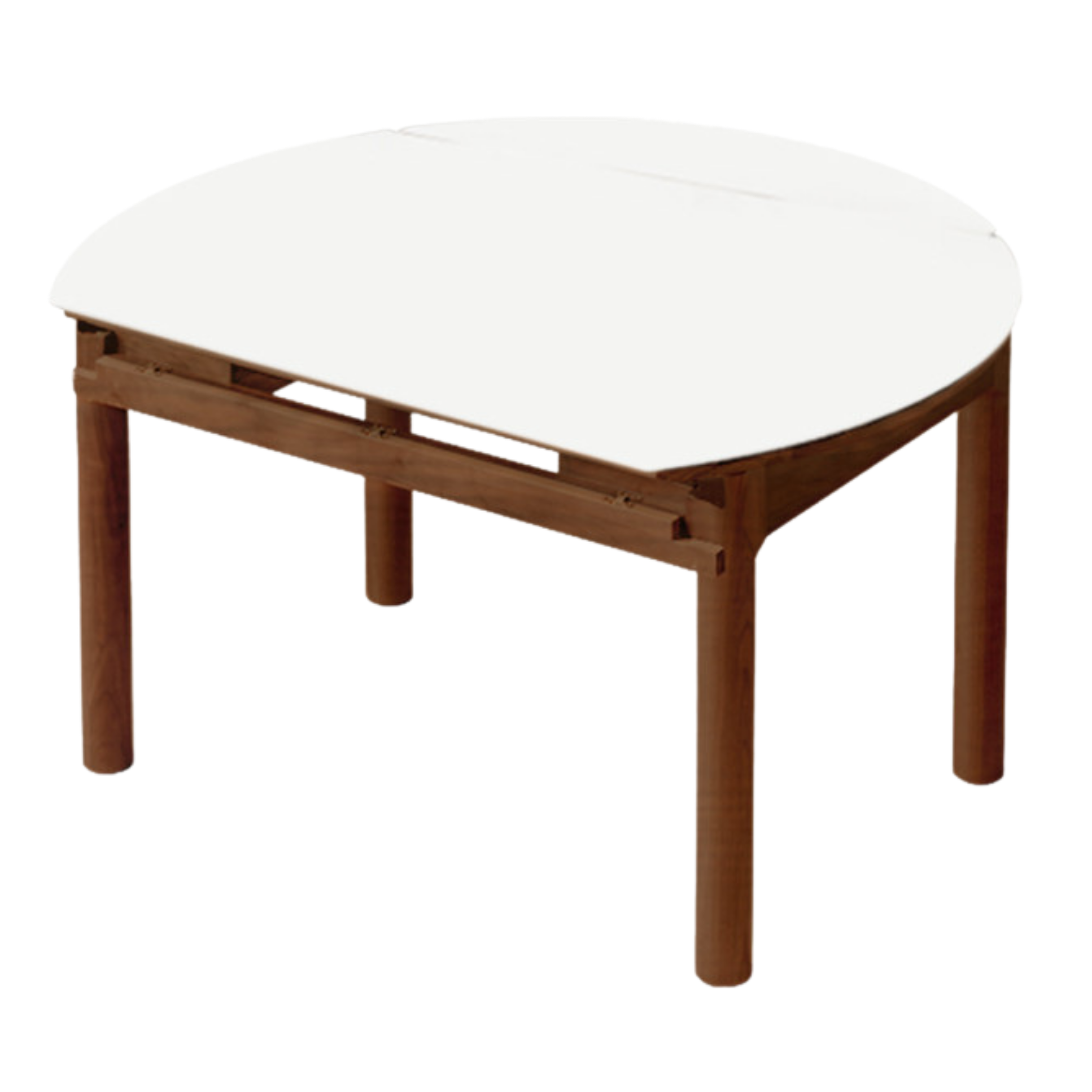 Oak, Black Walnut, Ash Solid Wood Rock Plate Folding Dining Table