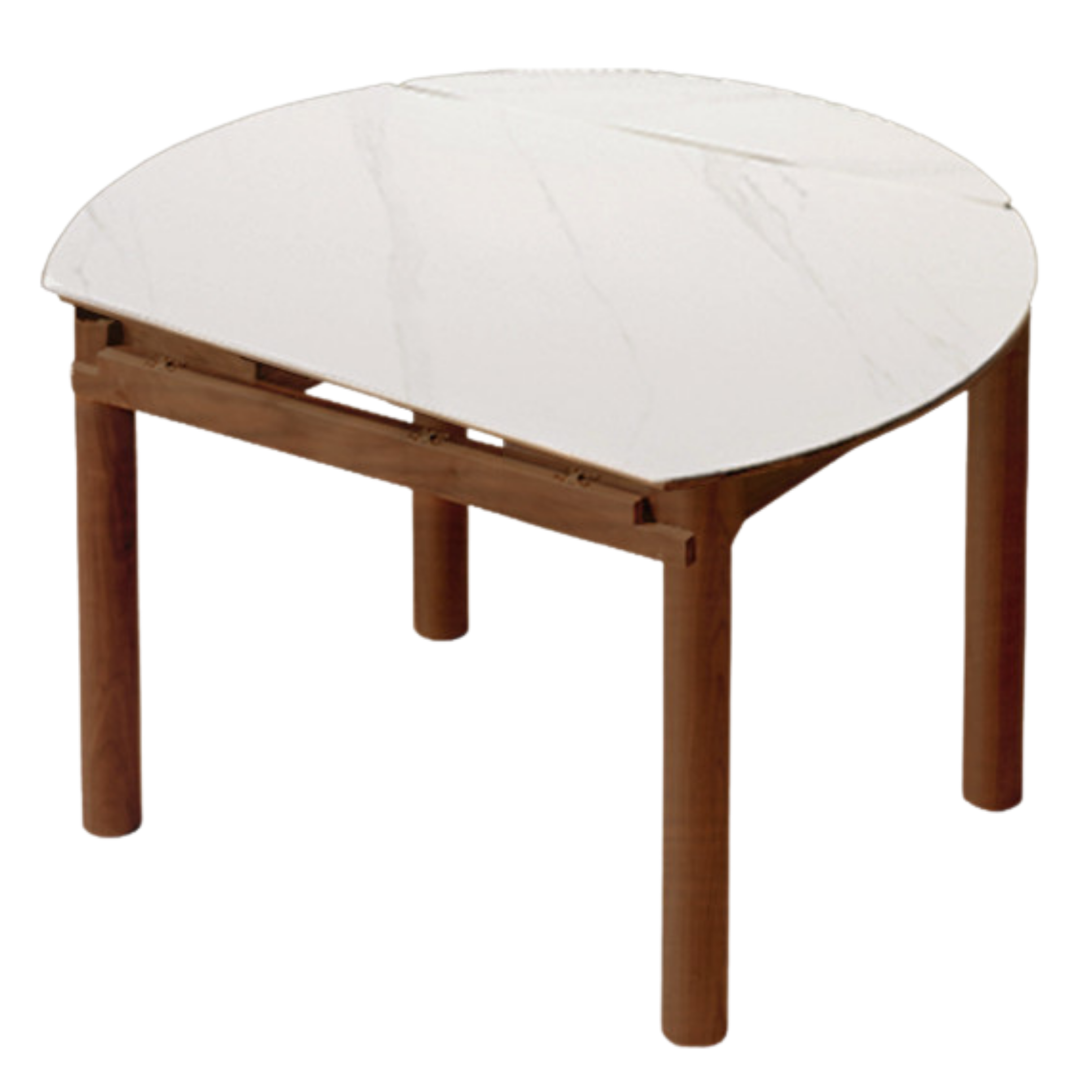 Oak, Black Walnut, Ash Solid Wood Rock Plate Folding Dining Table