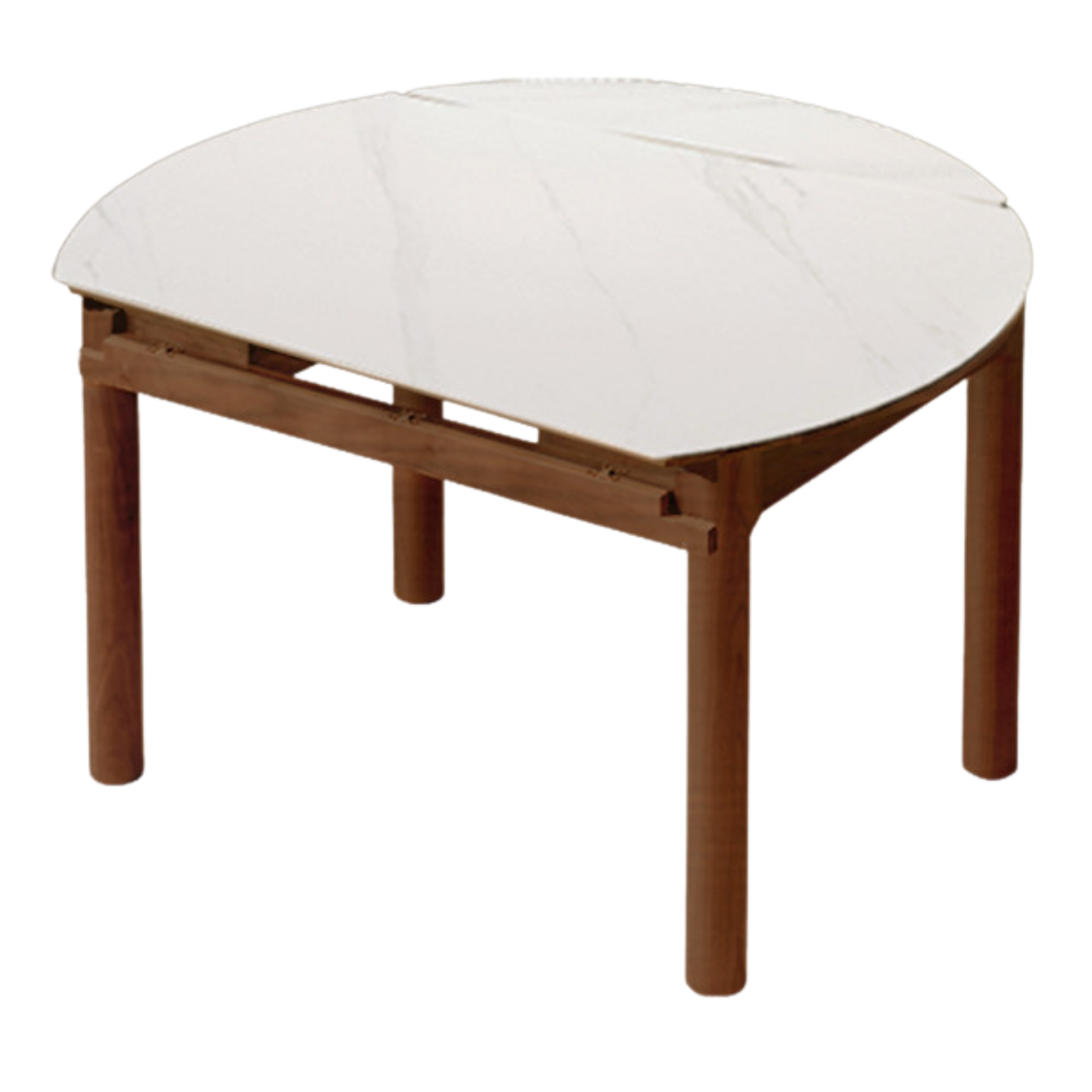 Oak, Black Walnut, Ash Solid Wood Rock Plate Folding Dining Table