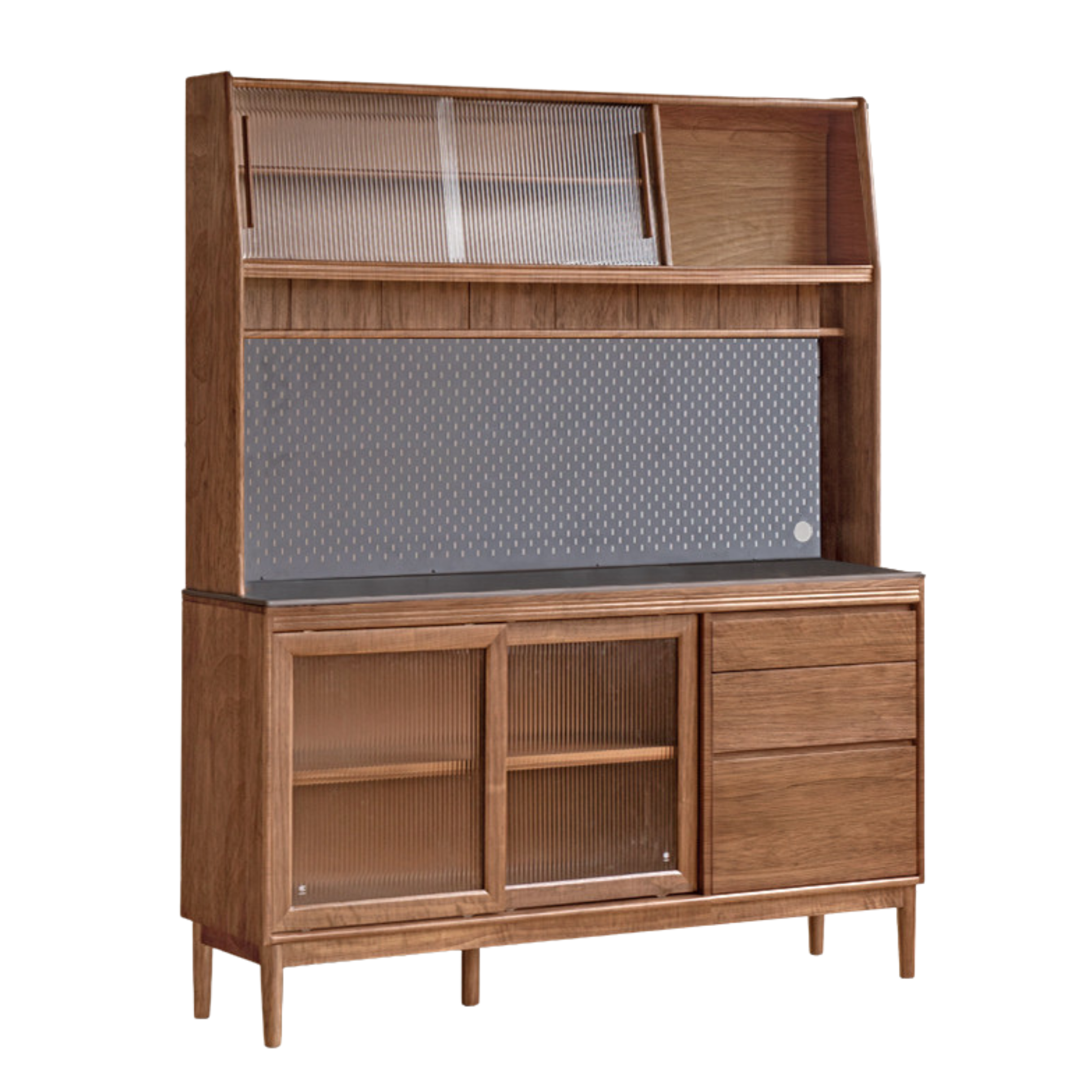 Black Walnut, Oak, Sandalwood Solid Wood Rock Board Sideboard