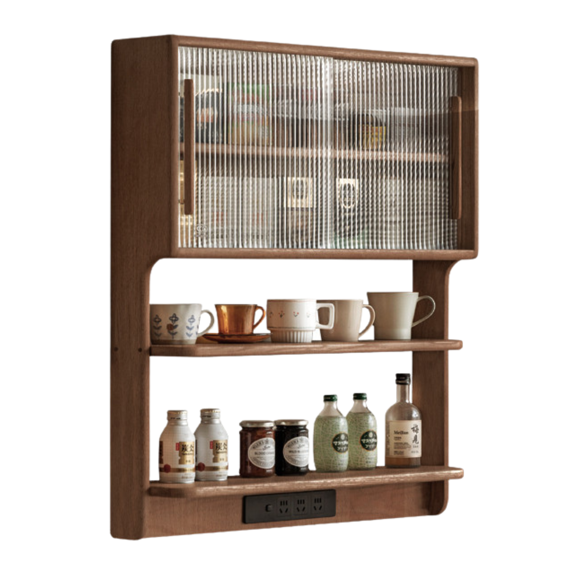 Oak, Beech, Cherry Wood Solid Wood Wall-Mounted Suspended Cabinet