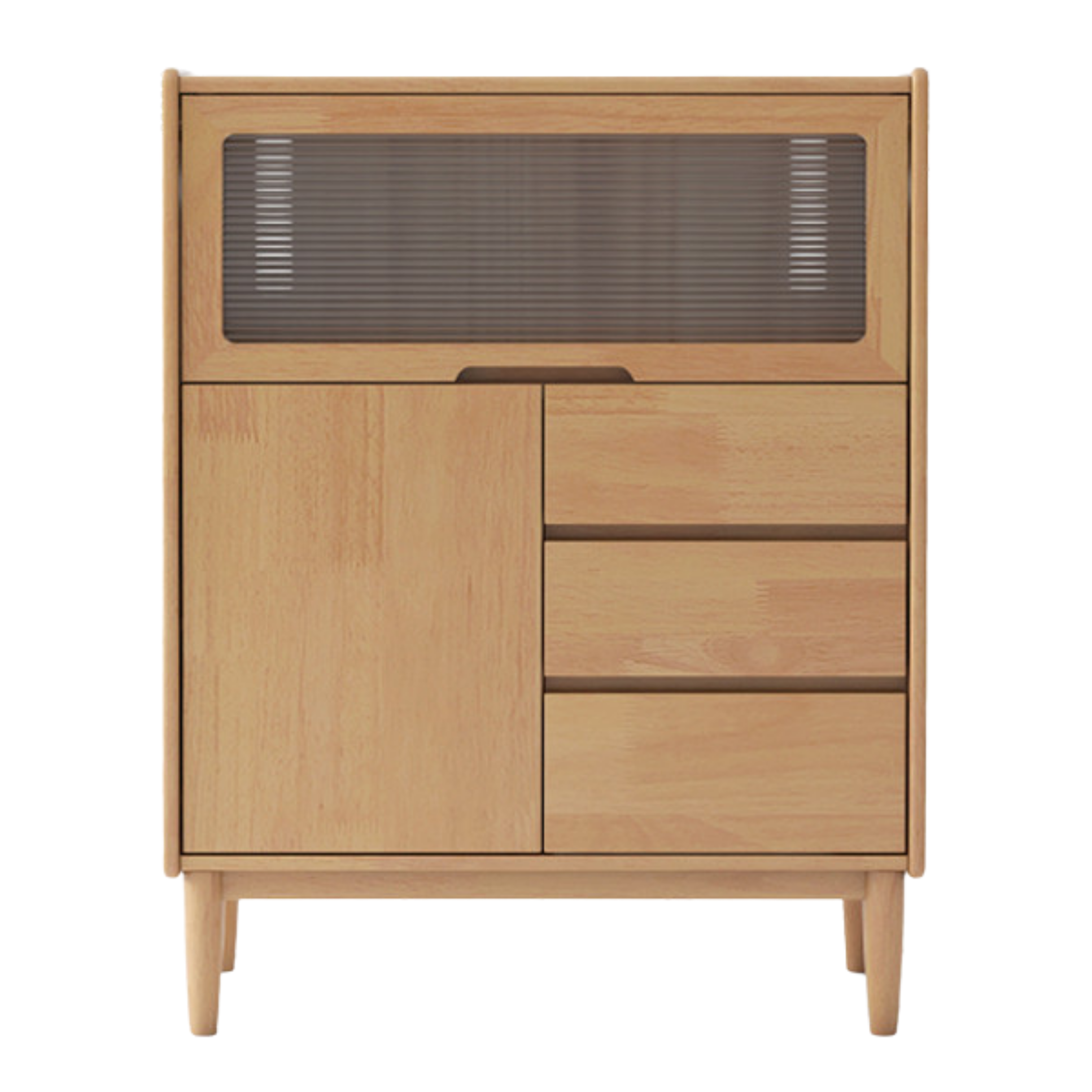 Oak Solid Wood, Solid Rubberwood Corner Multifunctional Sideboard