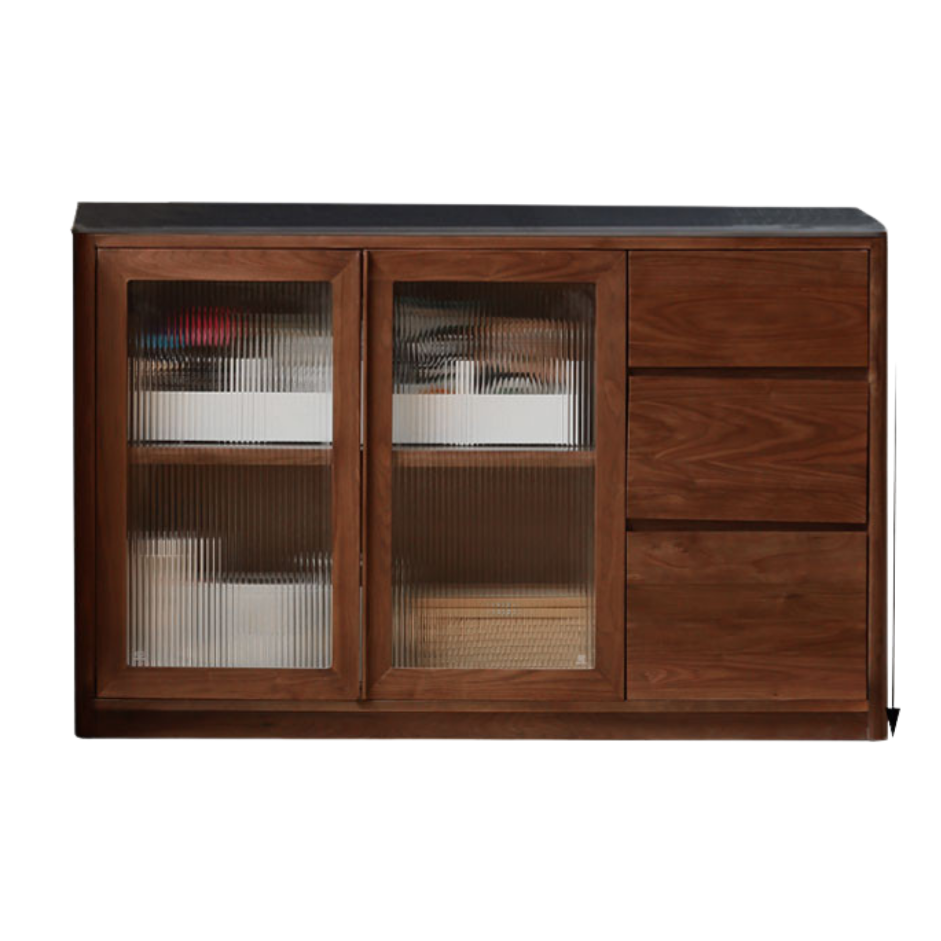 Sandalwood, Black Walnut, Ash Solid Wood Sideboard Hole Storage