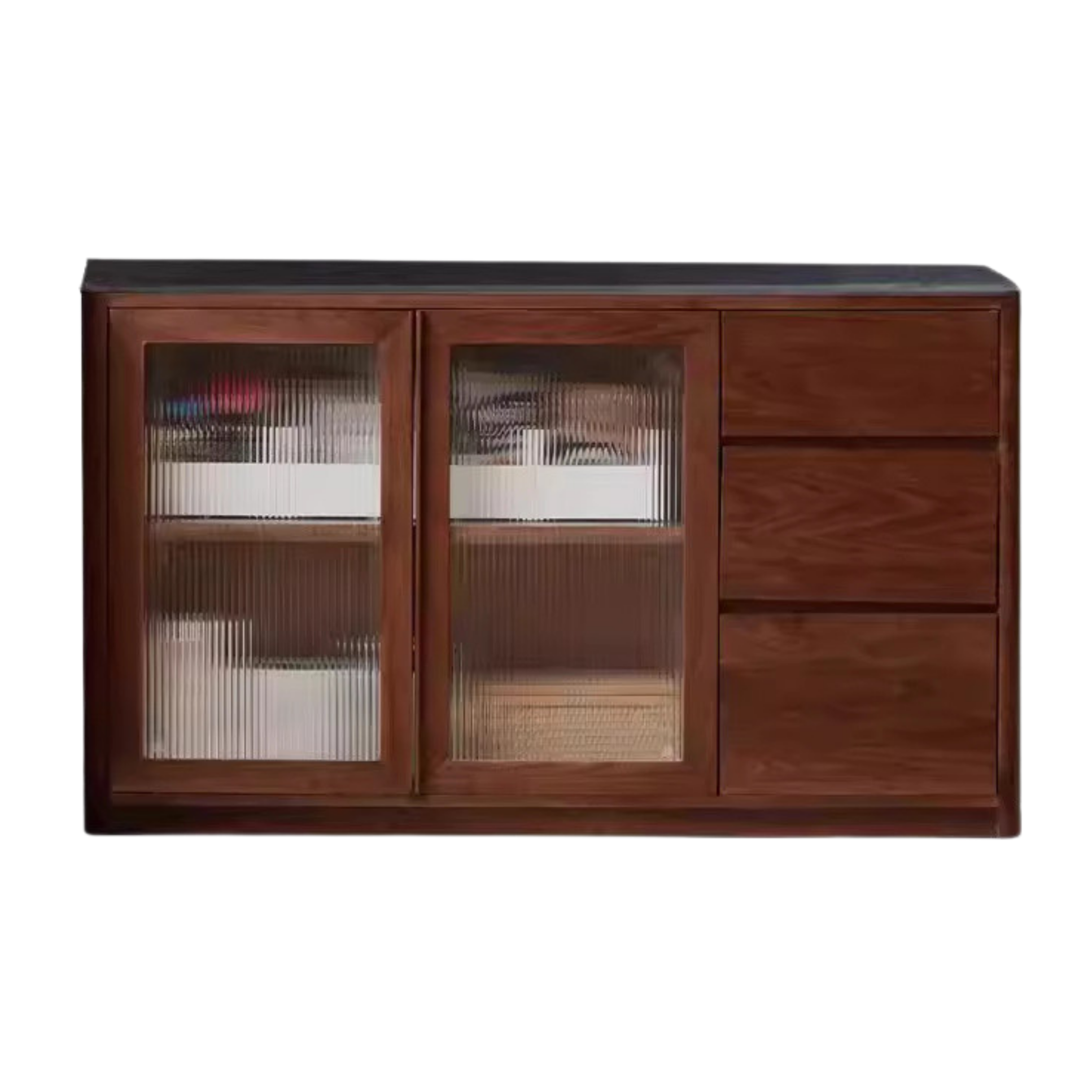 Black Walnut Solid Wood Sideboard Hole Storage