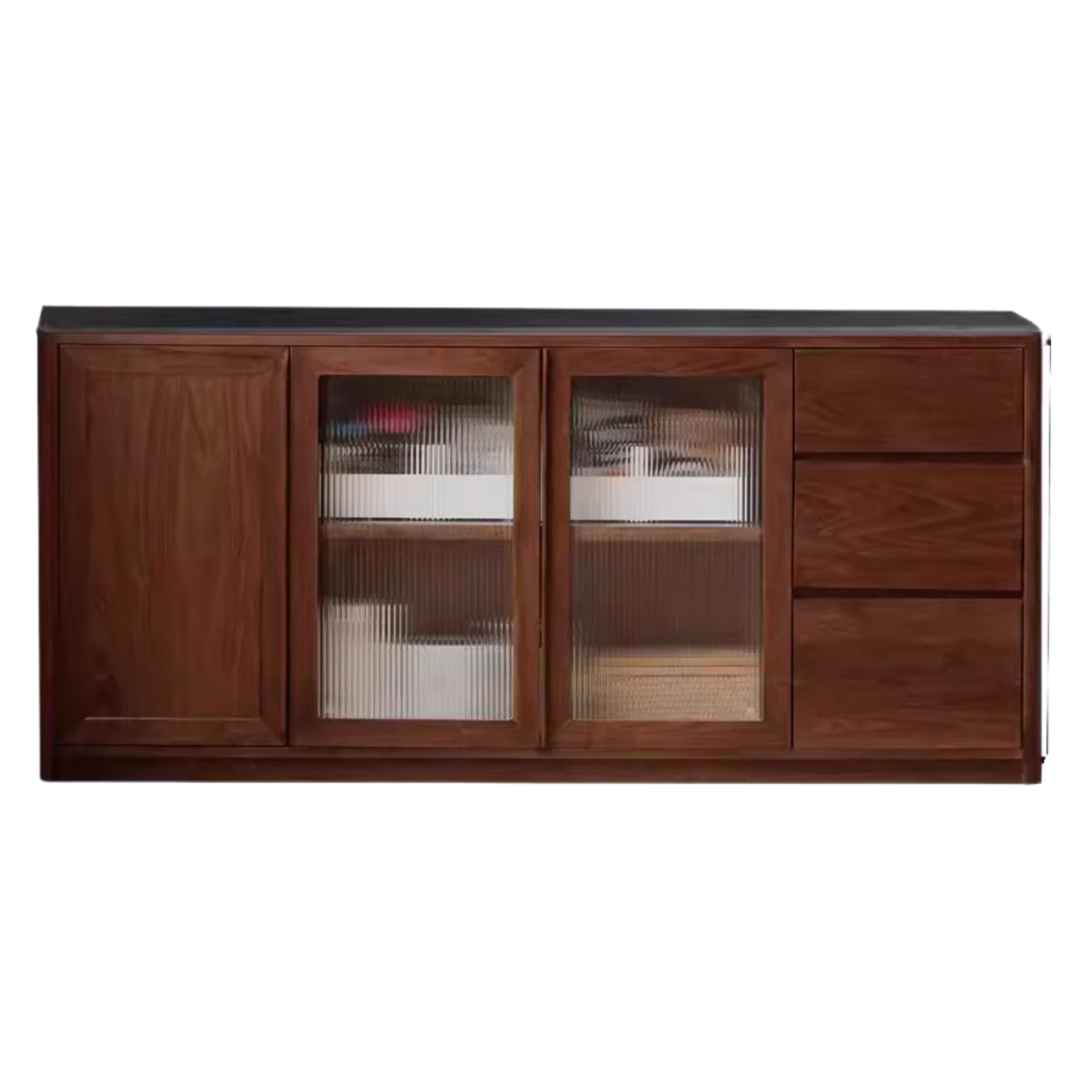 Black Walnut Solid Wood Sideboard Hole Storage