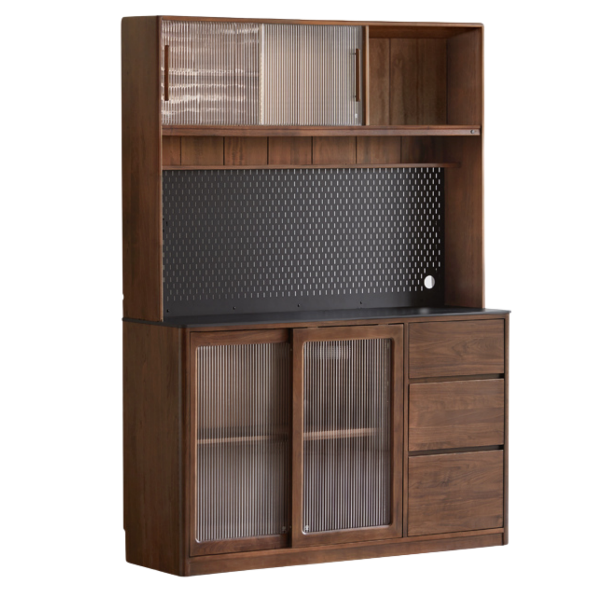 Black Walnut Solid Wood Sideboard Hole Storage