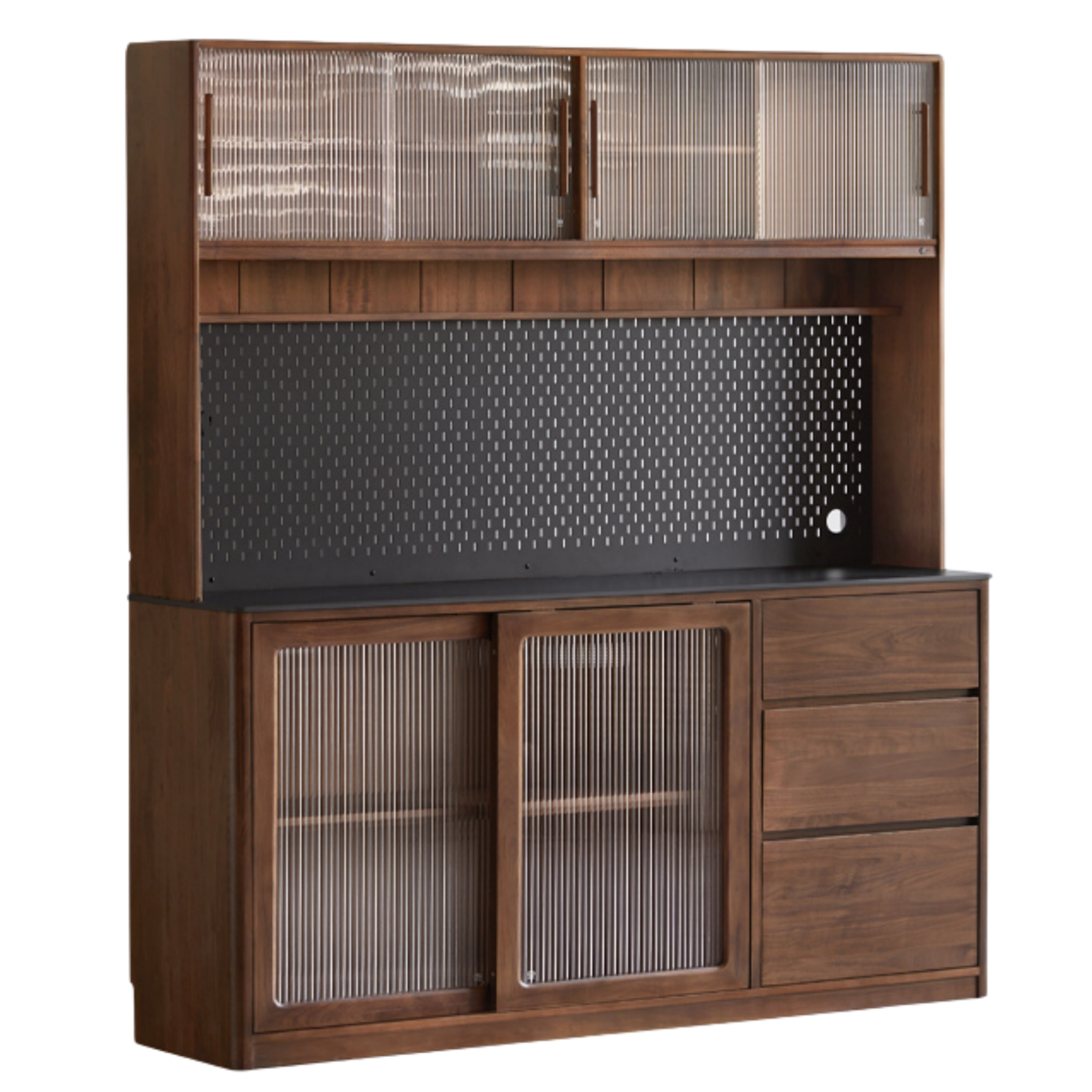 Black Walnut Solid Wood Sideboard Hole Storage