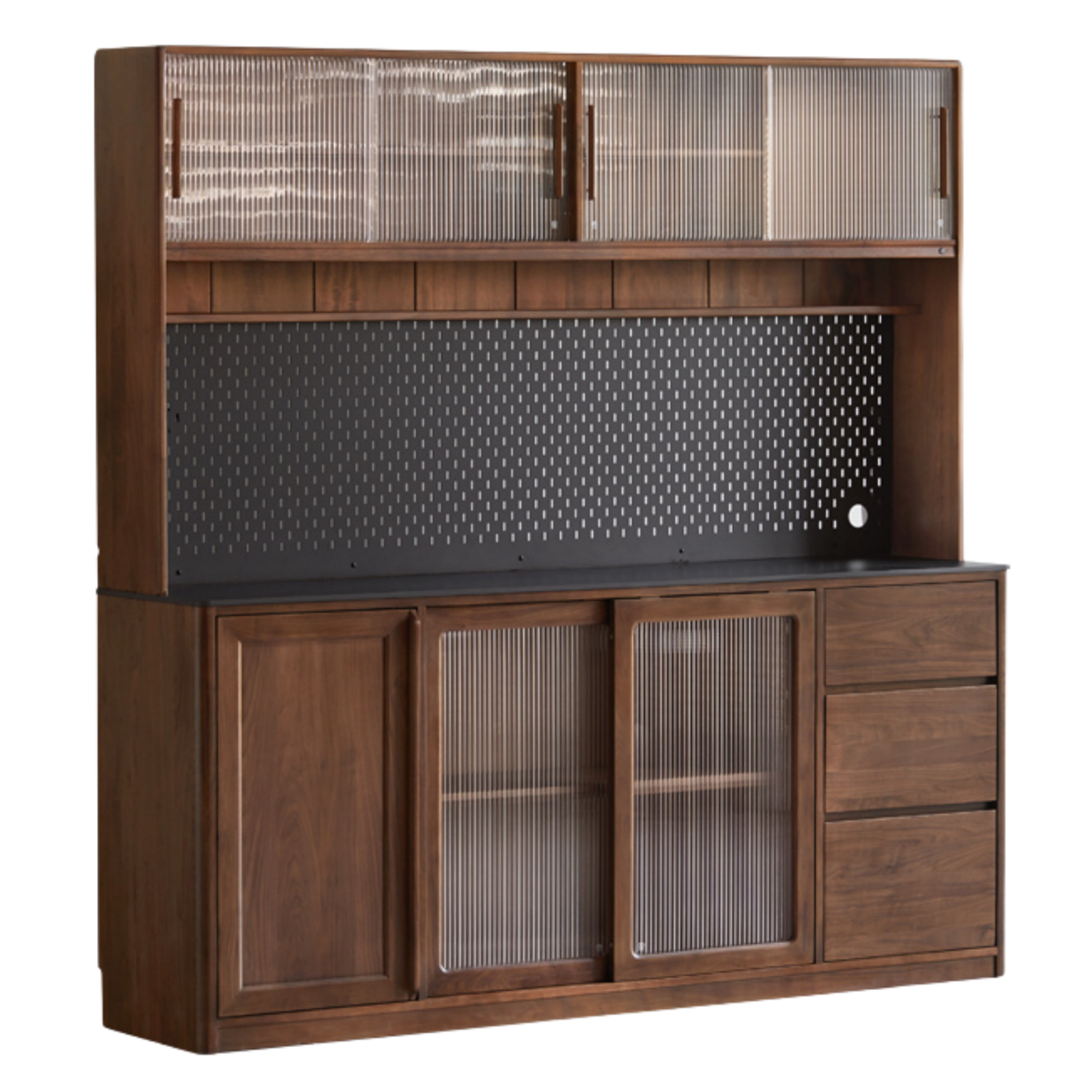 Sandalwood, Black Walnut, Ash Solid Wood Sideboard Hole Storage