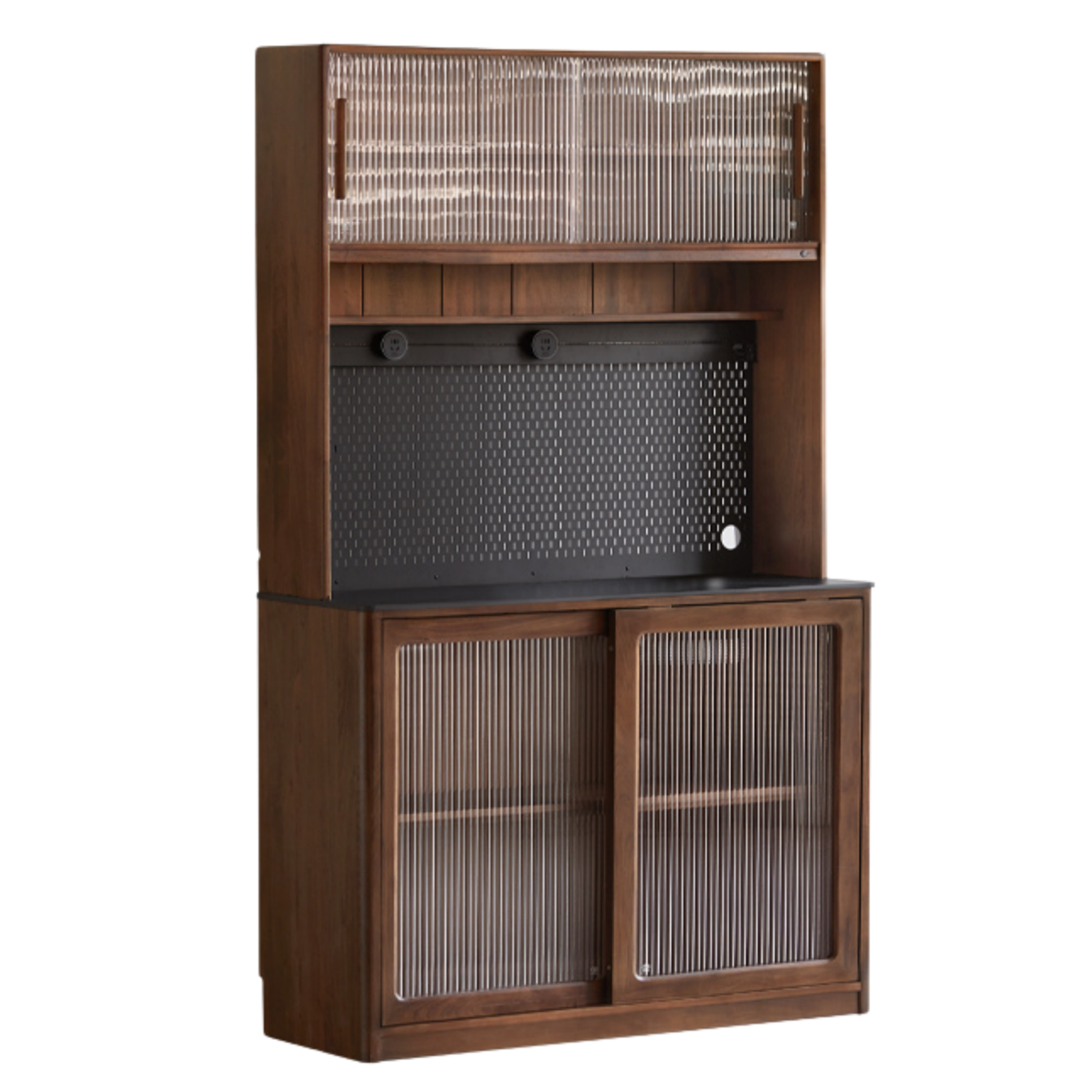 Black Walnut Solid Wood Sideboard Hole Storage
