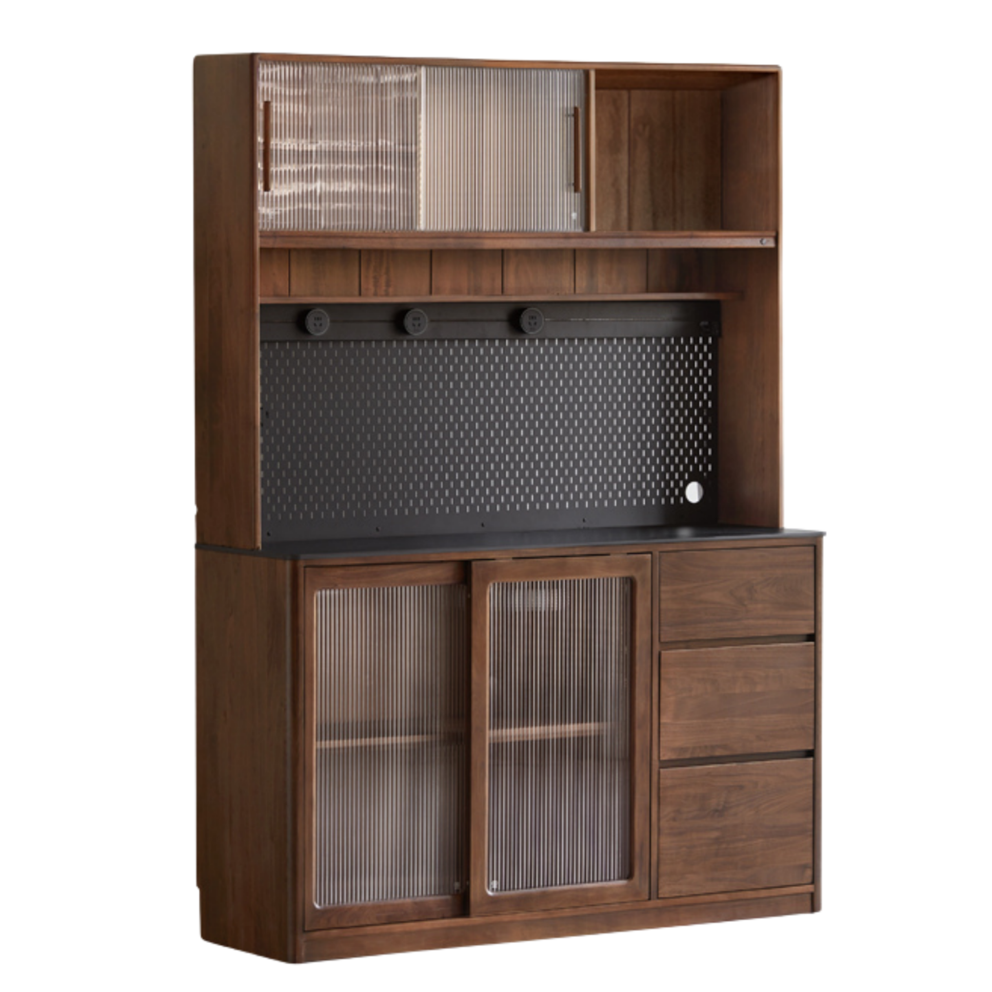 Black Walnut Solid Wood Sideboard Hole Storage