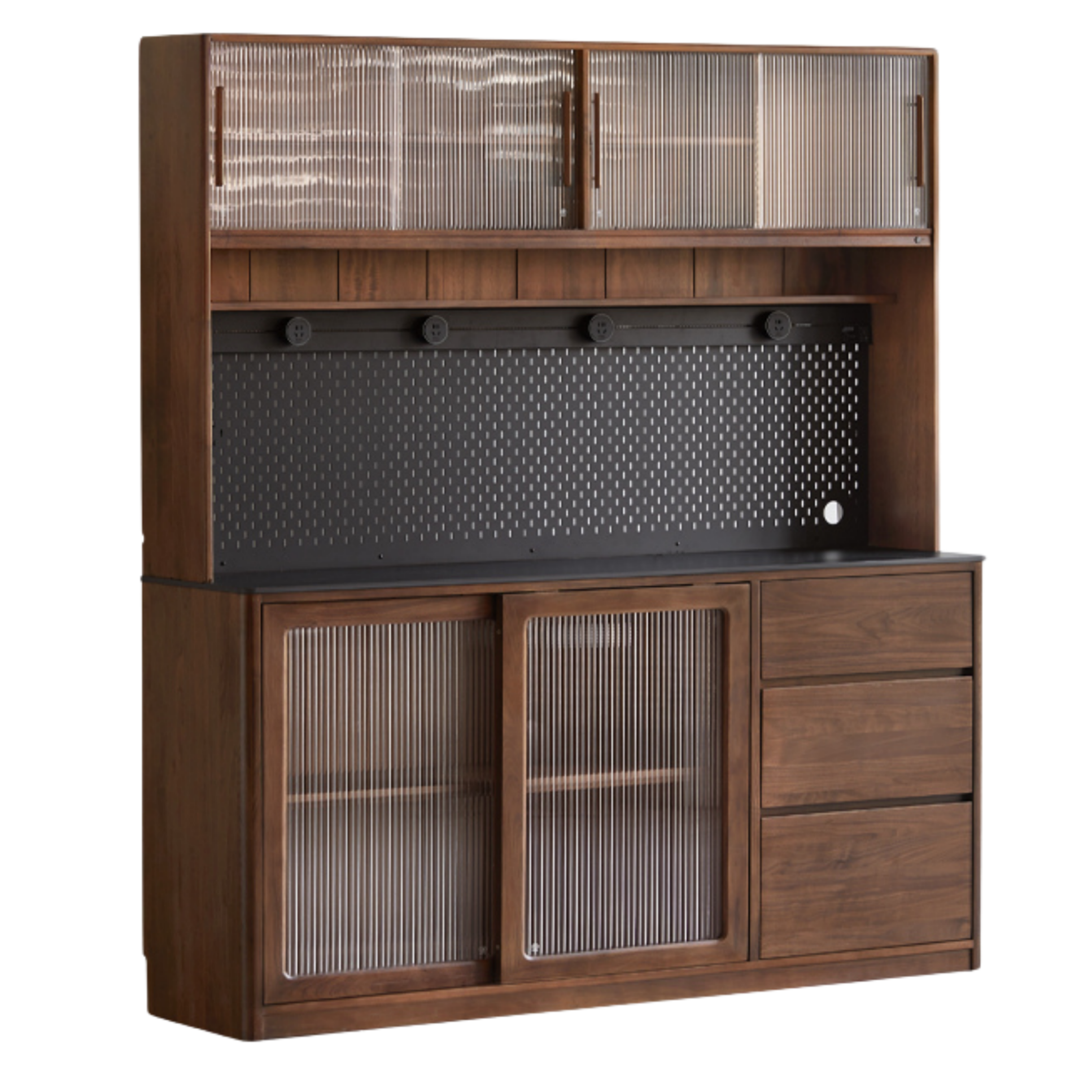 Sandalwood, Black Walnut, Ash Solid Wood Sideboard Hole Storage