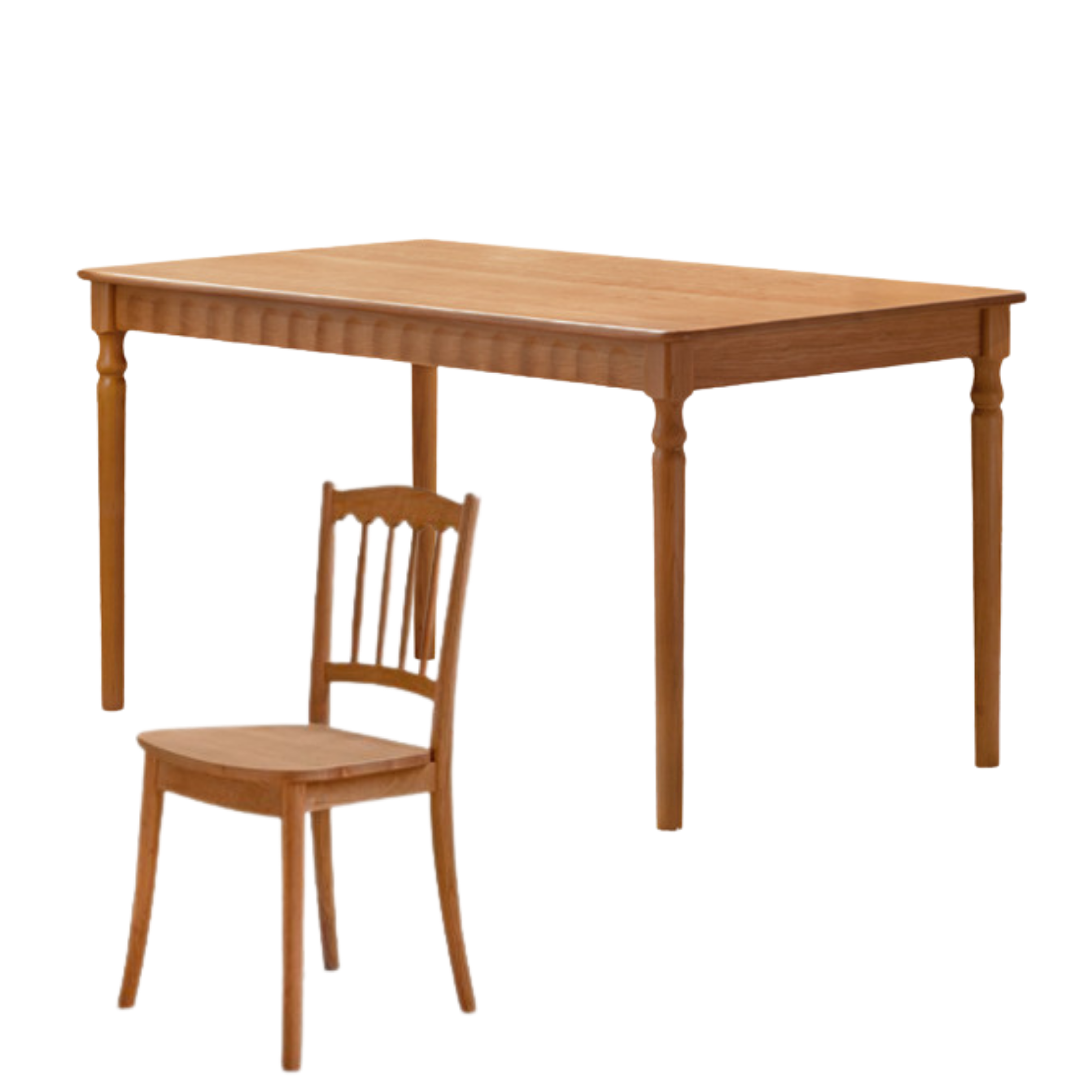 Black Walnut, Poplar, Cherry Solid Wood American Retro Rectangular Dining Table