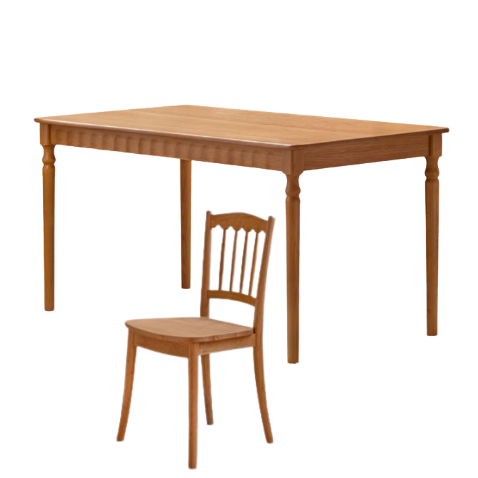 Black Walnut, Poplar, Cherry Solid Wood American Retro Rectangular Dining Table