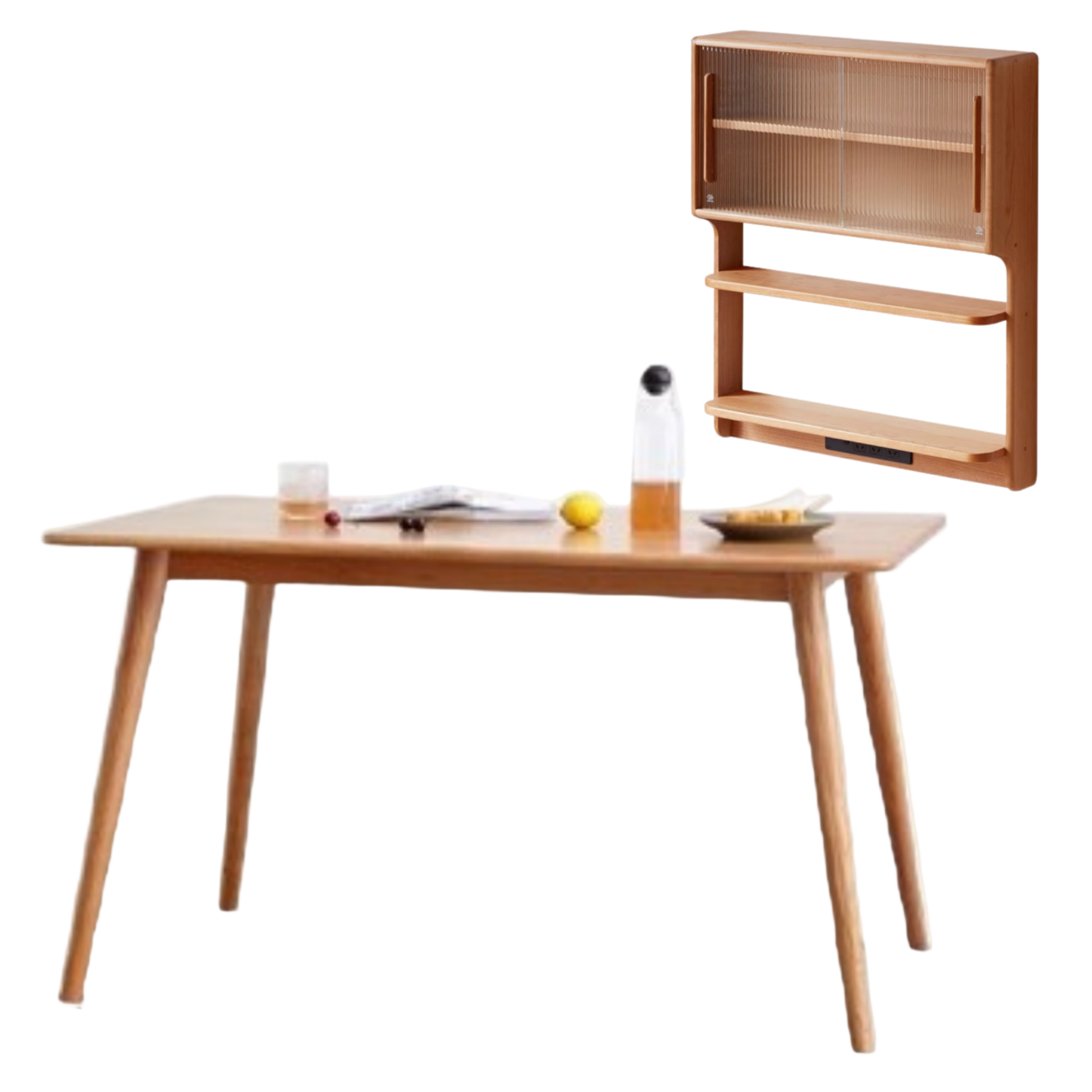 Oak, Beech, Cherry Wood Solid Wood Wall-Mounted Suspended Cabinet