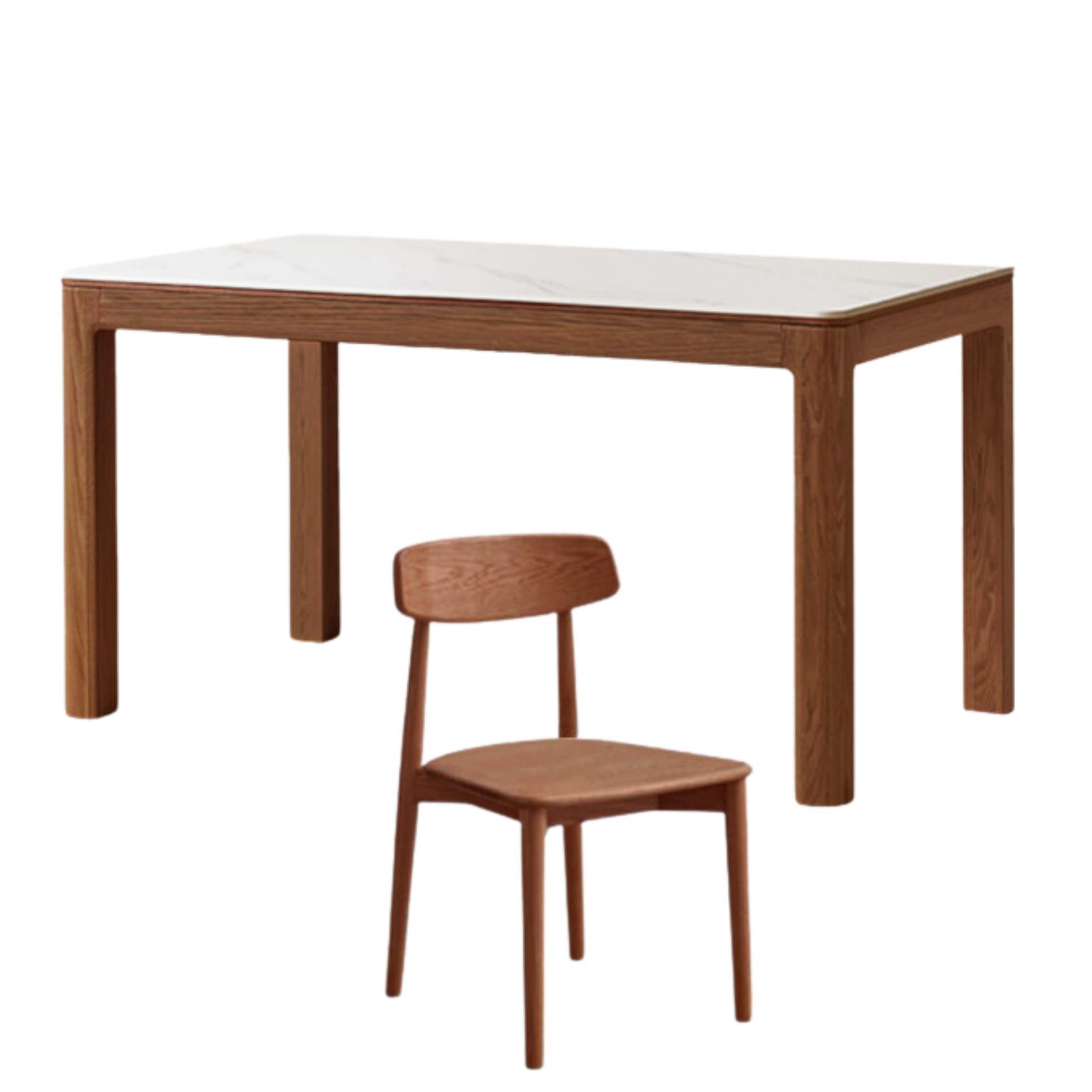 Ash, Oak Solid Wood Modern Rock Dining Table