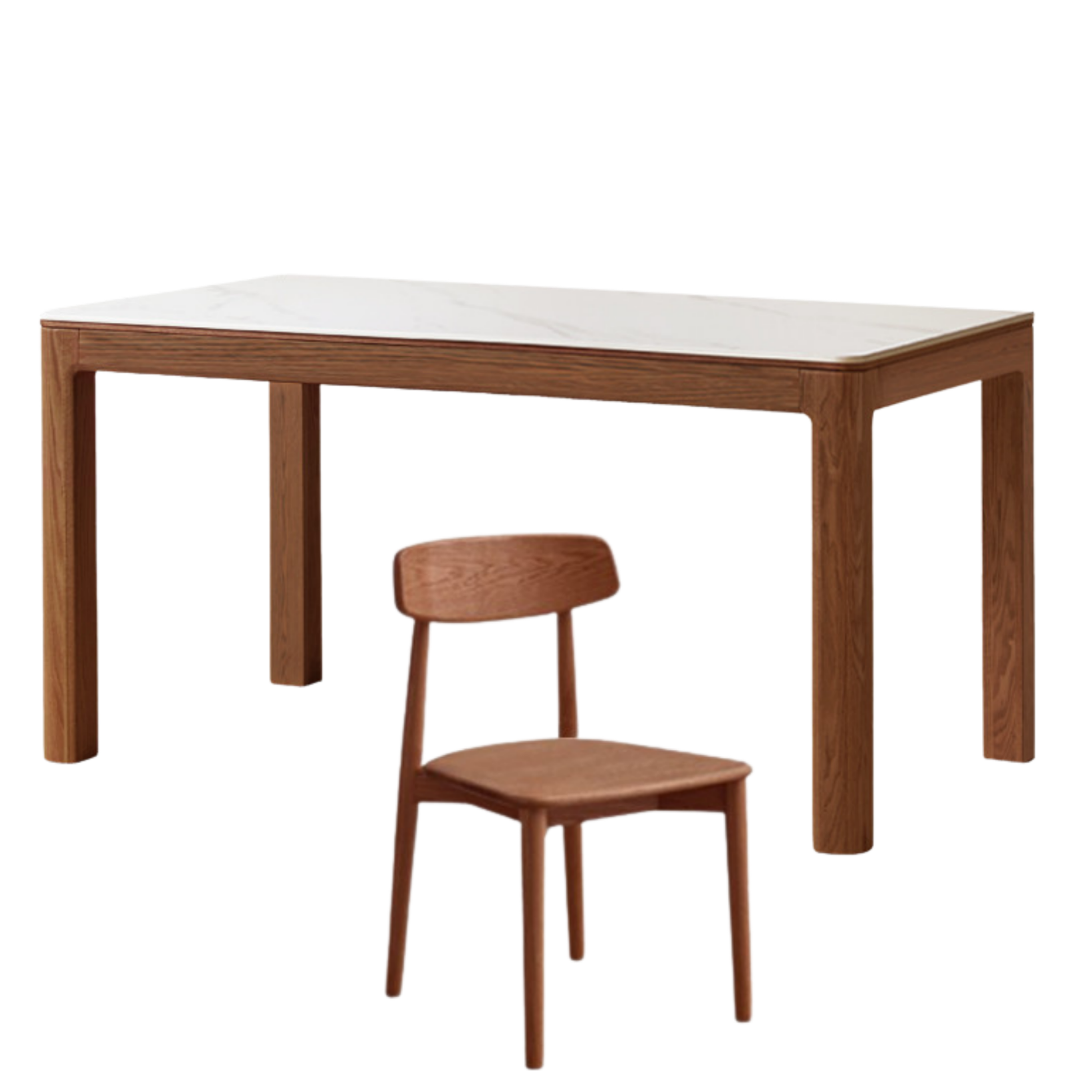 Ash, Oak Solid Wood Modern Rock Dining Table
