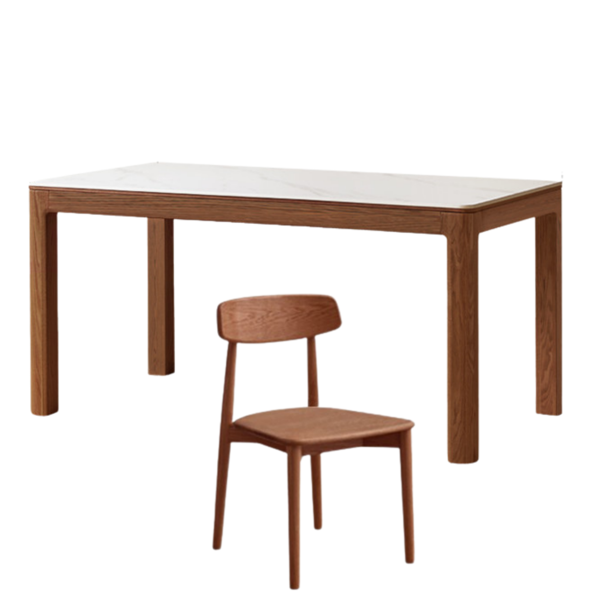 Ash, Oak Solid Wood Modern Rock Dining Table