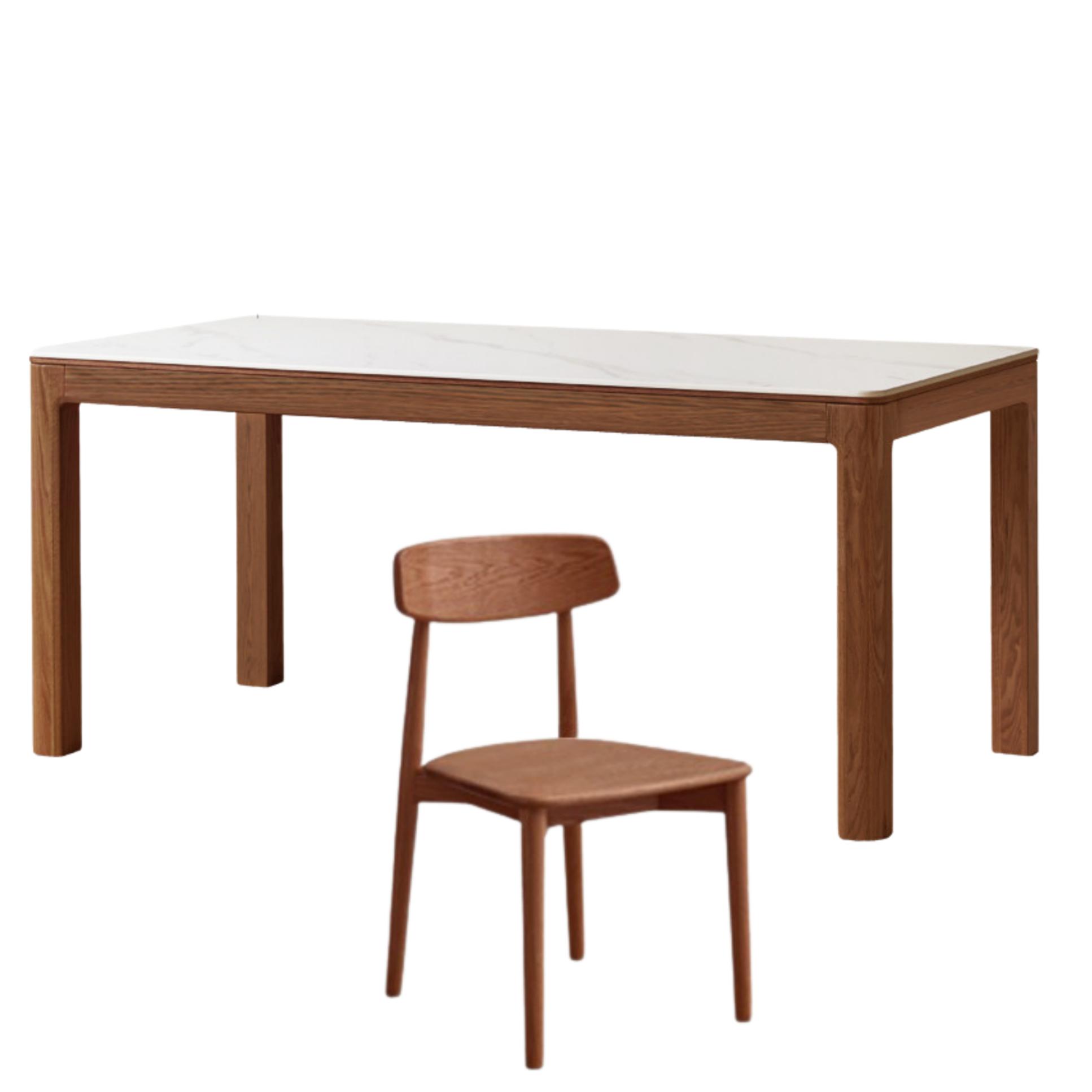 Ash, Oak Solid Wood Modern Rock Dining Table