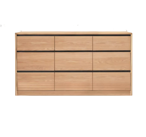 Cherry, Ash Solid Wood Medieval Style Drawer Cabinet.