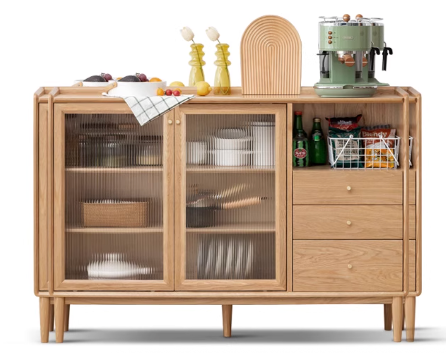 Cherry, Ash Solid Wood Middle Ages Ultra-thin Kitchen Sideboard