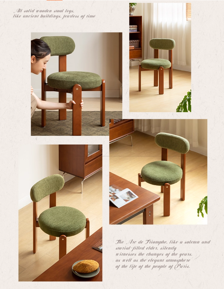 Set 4pcs Beech, Rubberwood, Black Walnut, Cherry Solid Wood French Antique Style Chair