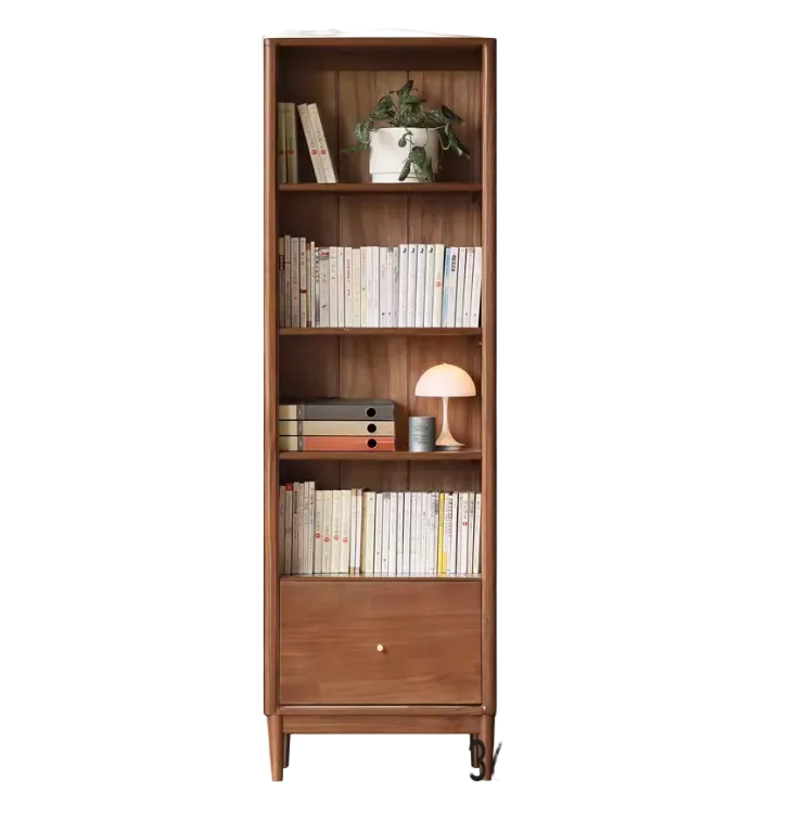 Black Walnut, Oak, Ash Solid Wood Bookcase Whole Wall Free Combination Bookshelf